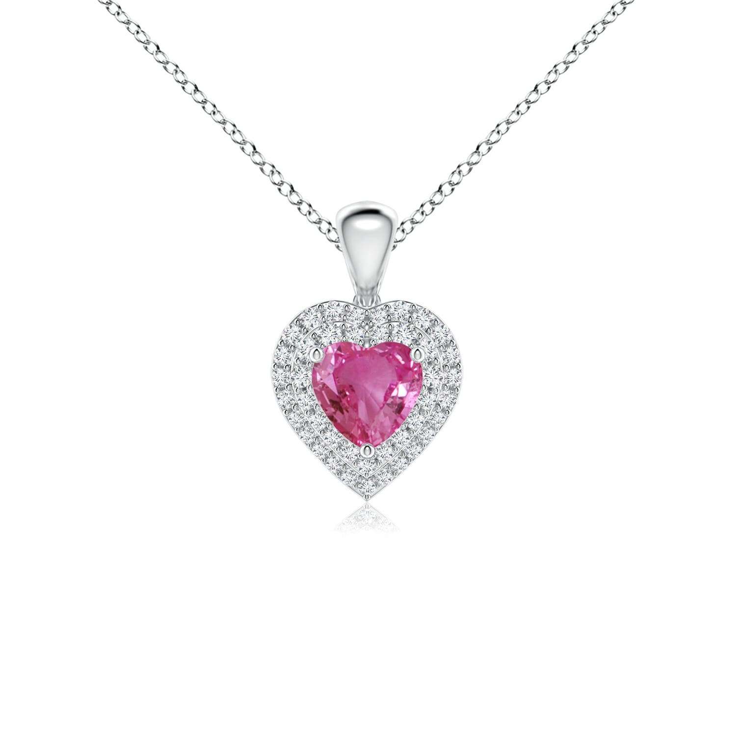 AAAA - Pink Sapphire / 0.94 CT / 14 KT White Gold