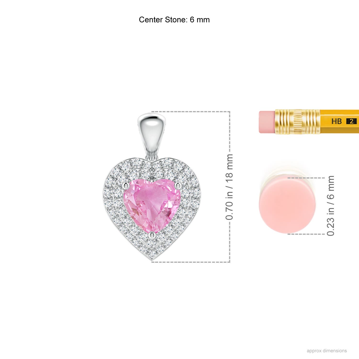 A - Pink Sapphire / 1.25 CT / 14 KT White Gold