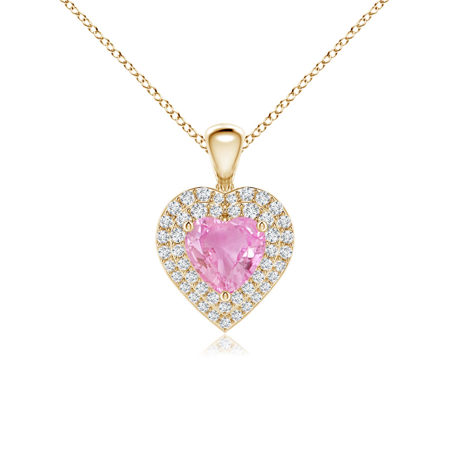 A - Pink Sapphire / 1.25 CT / 14 KT Yellow Gold