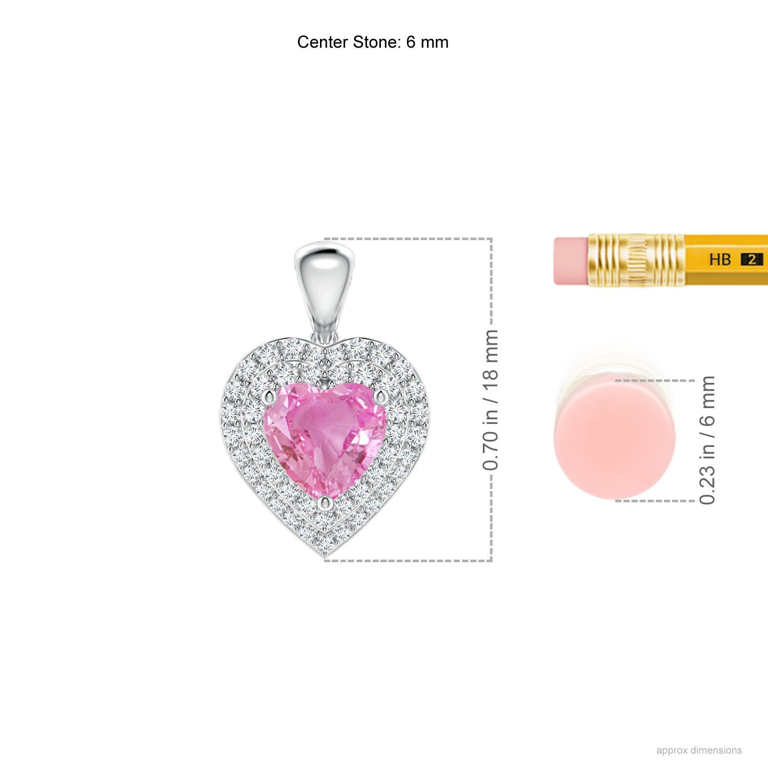 AA - Pink Sapphire / 1.25 CT / 14 KT White Gold