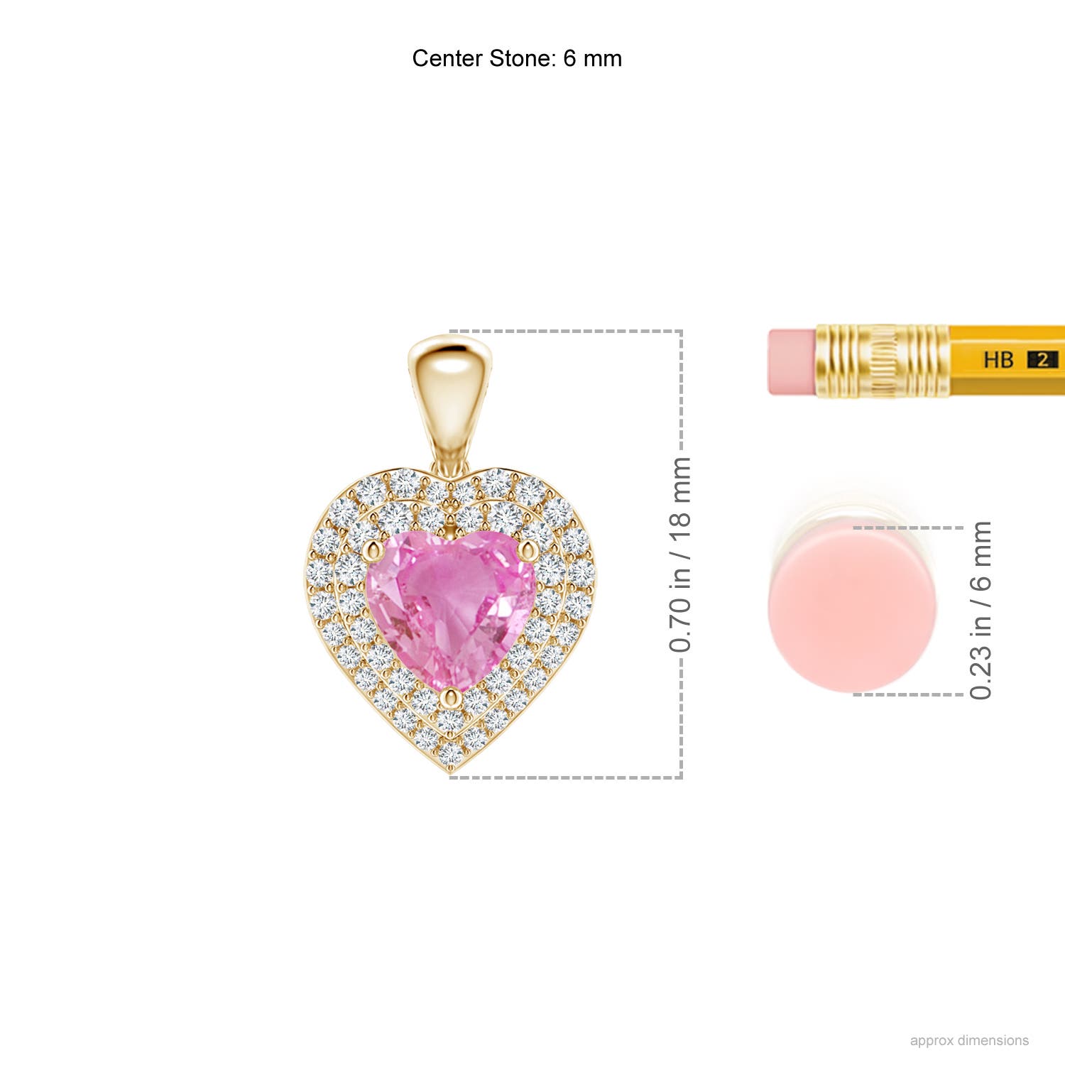 AA - Pink Sapphire / 1.25 CT / 14 KT Yellow Gold