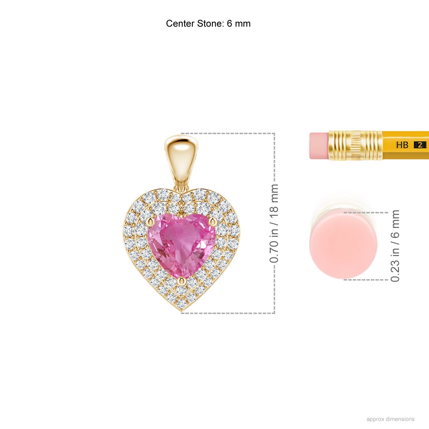 AAA - Pink Sapphire / 1.25 CT / 14 KT Yellow Gold