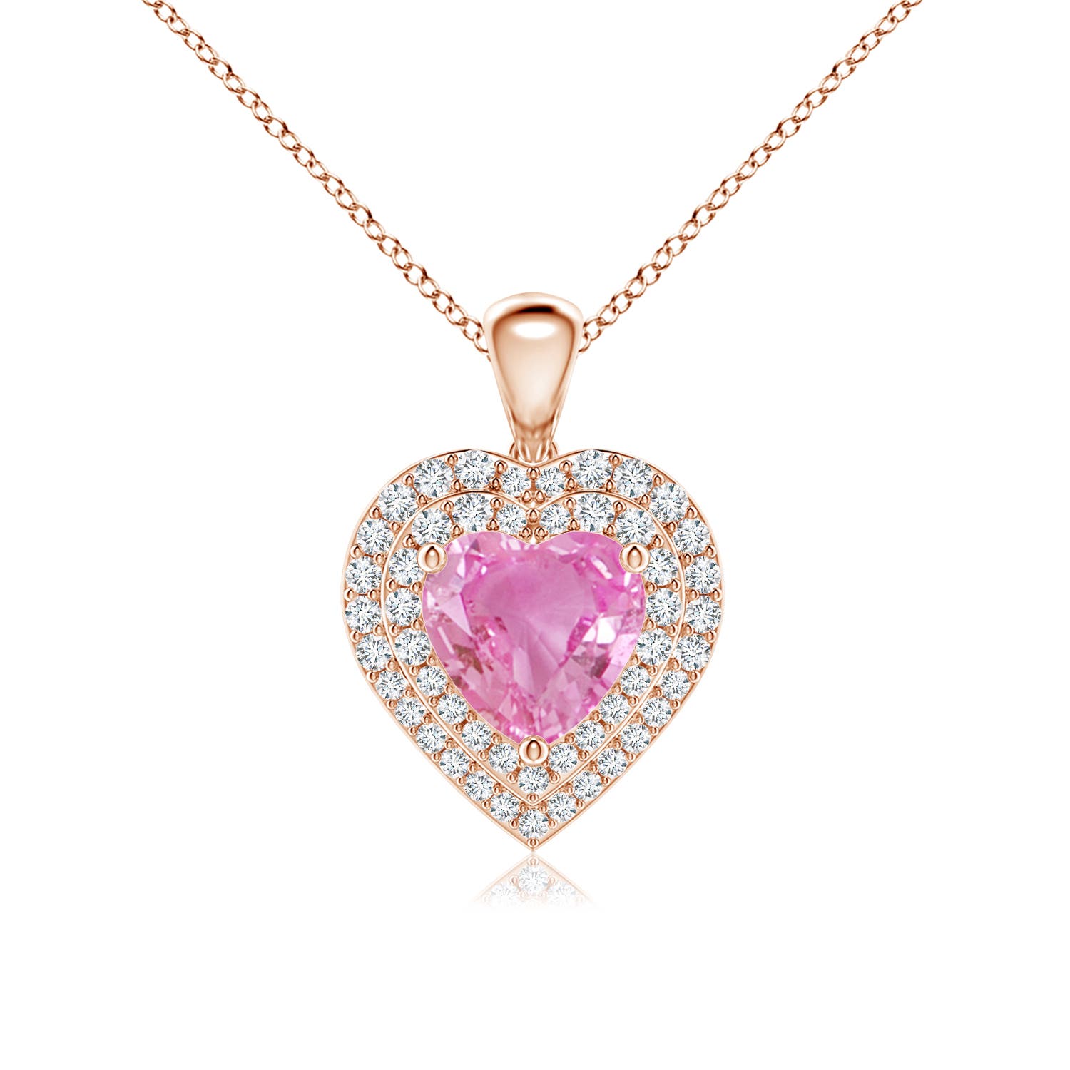 AA - Pink Sapphire / 1.93 CT / 14 KT Rose Gold