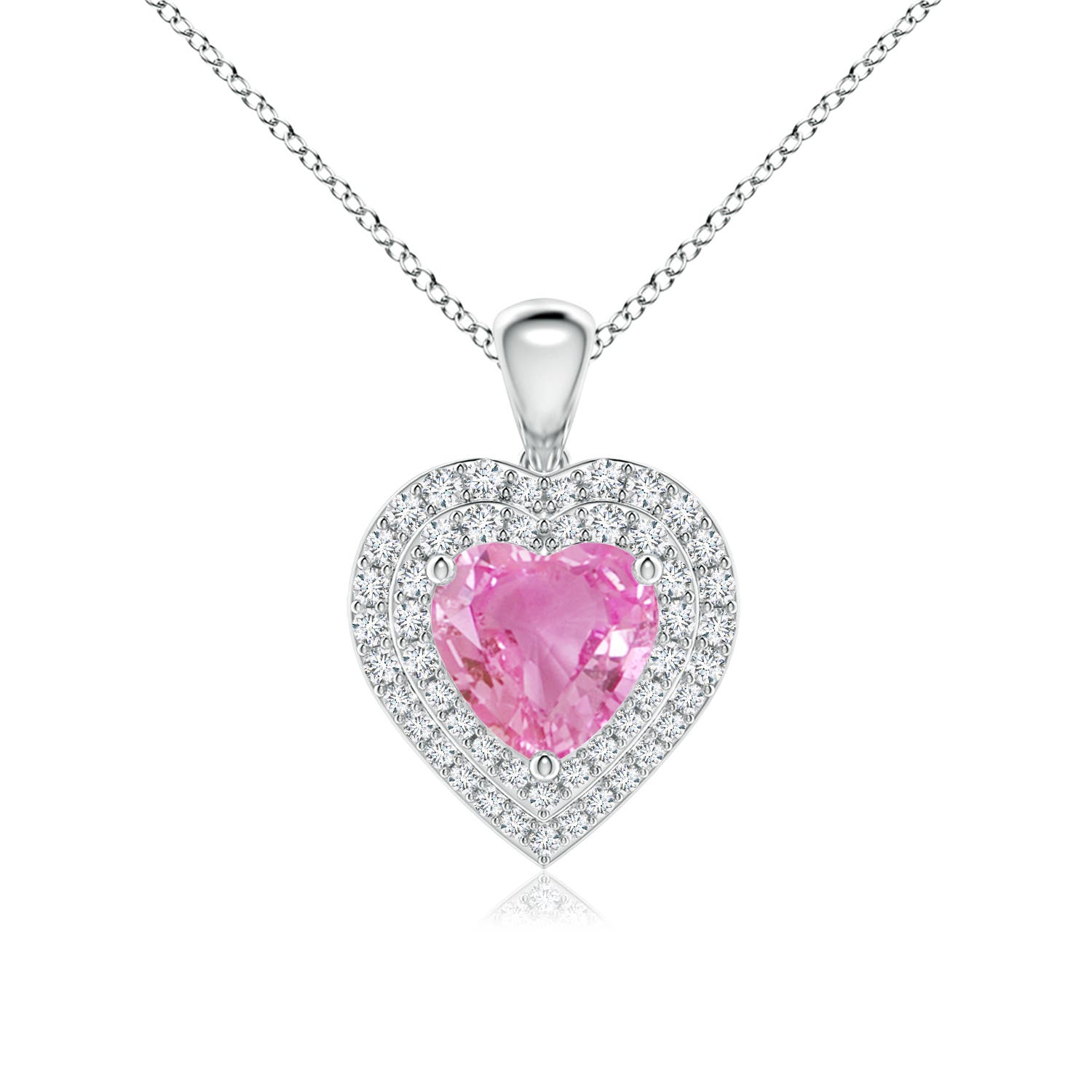 AA - Pink Sapphire / 1.93 CT / 14 KT White Gold