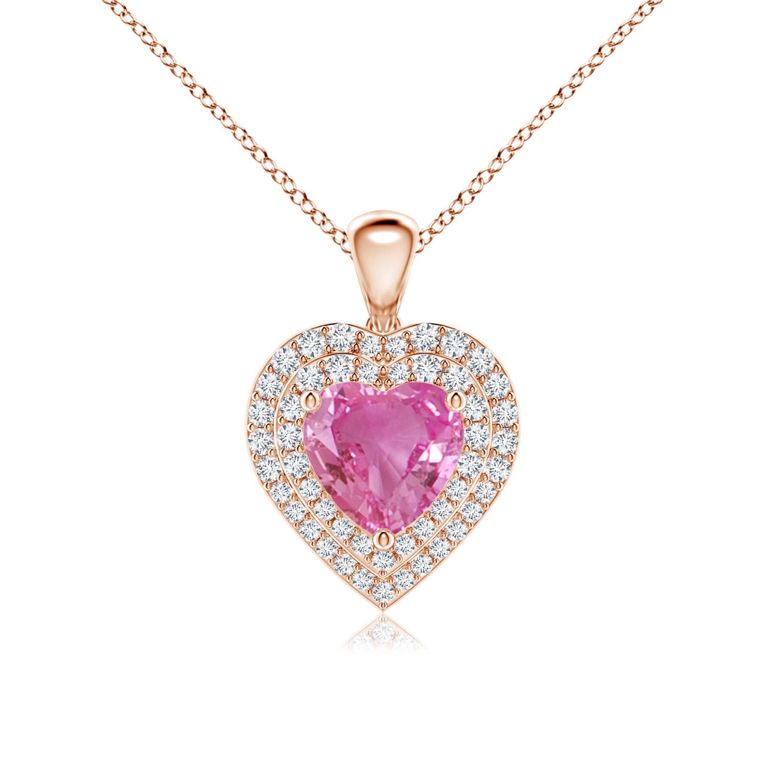 AAA - Pink Sapphire / 1.93 CT / 14 KT Rose Gold