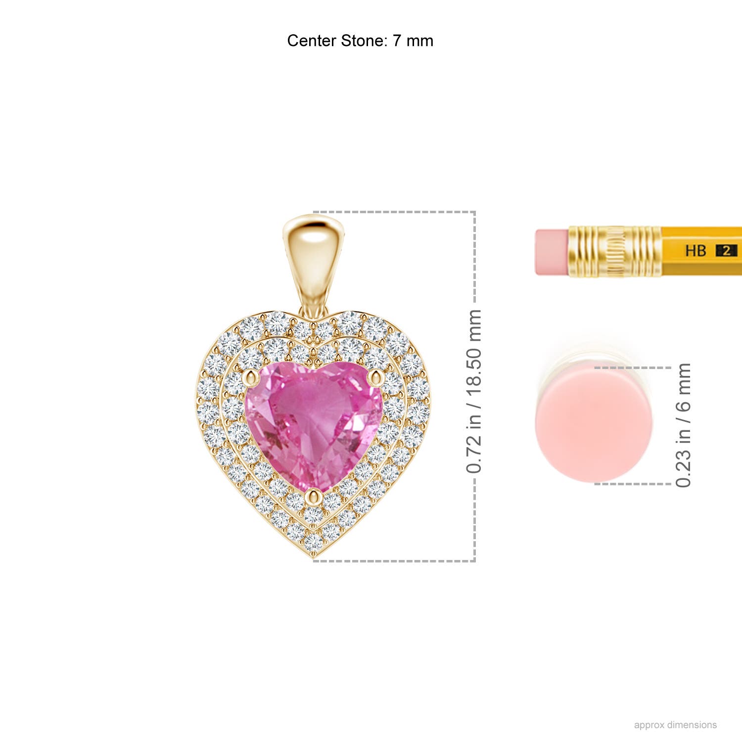 AAA - Pink Sapphire / 1.93 CT / 14 KT Yellow Gold