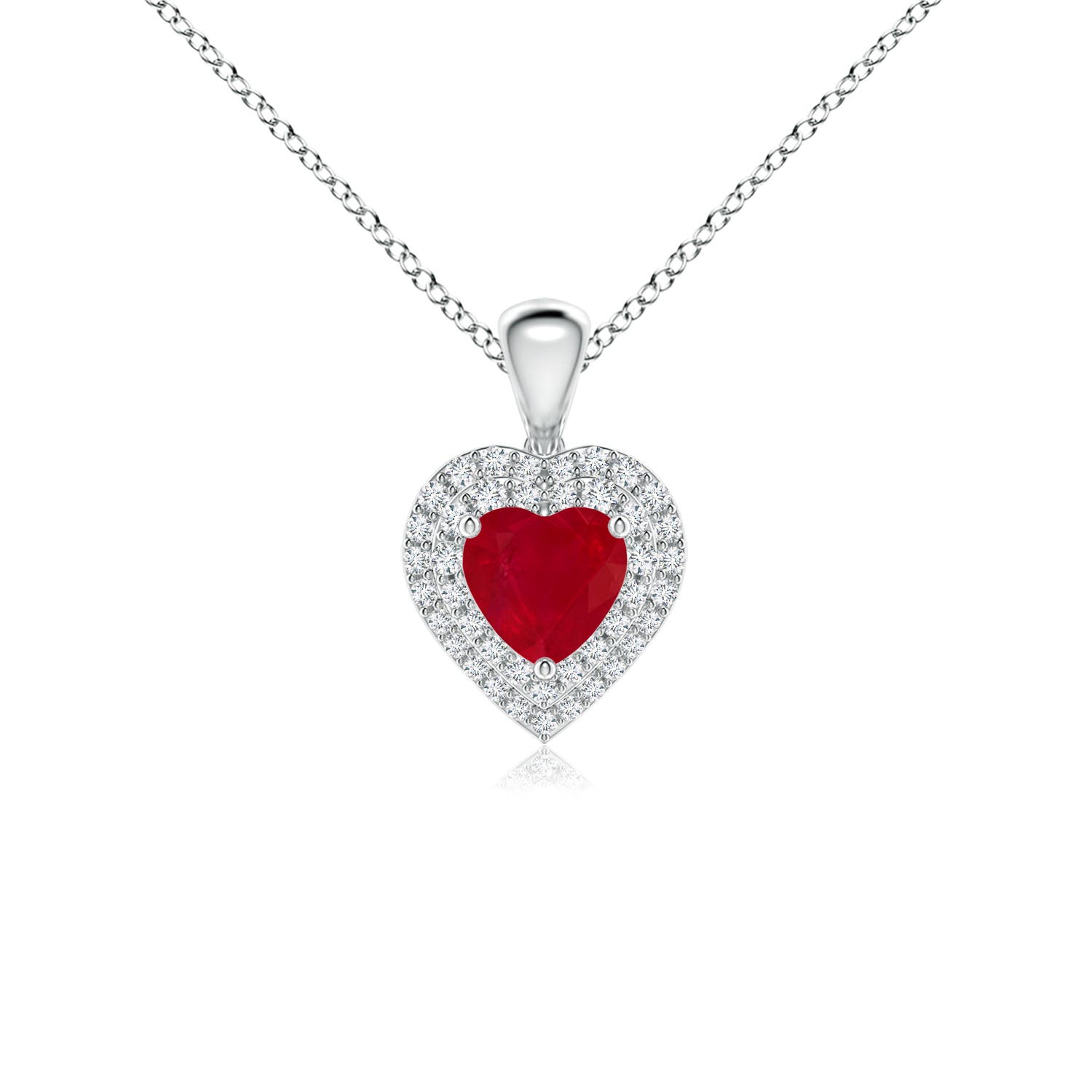 AA - Ruby / 0.94 CT / 14 KT White Gold