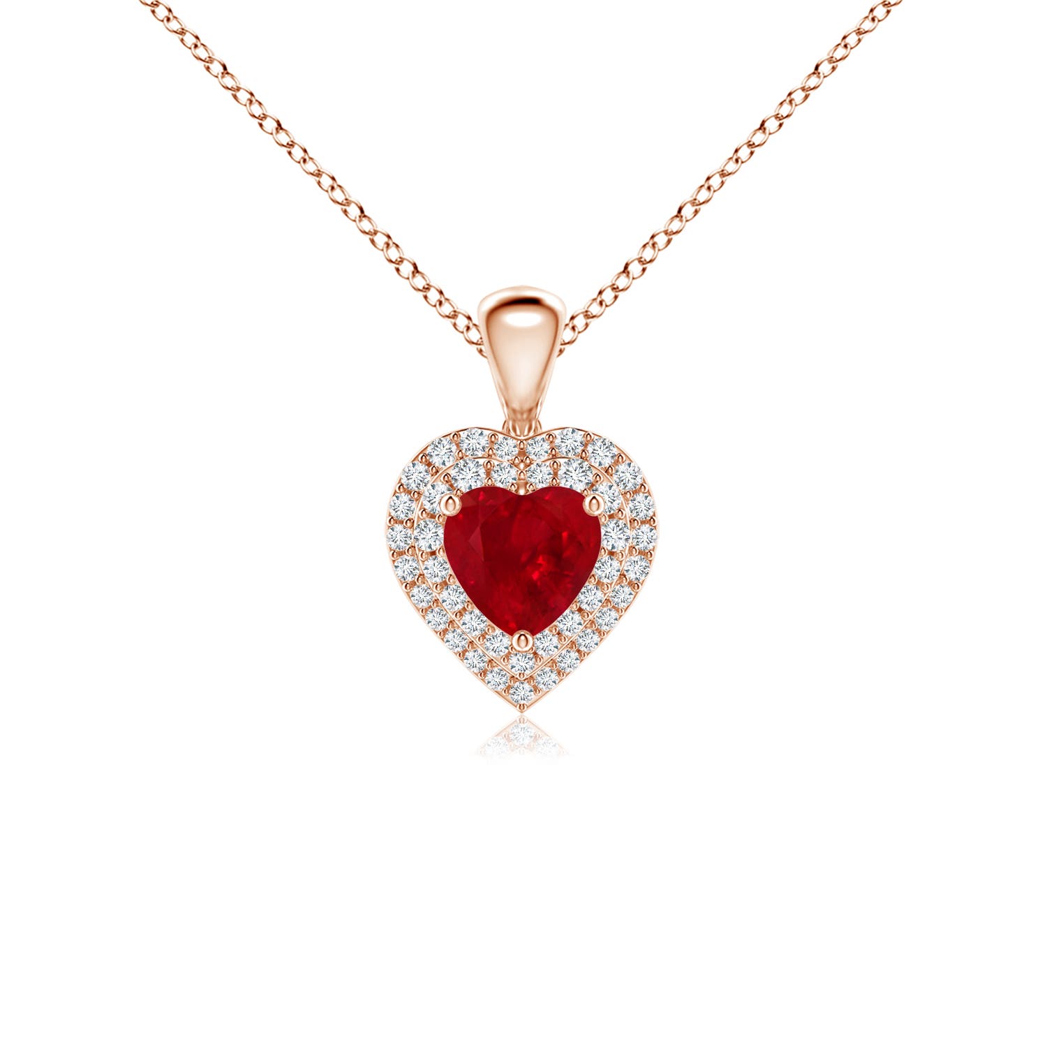 AAA - Ruby / 0.94 CT / 14 KT Rose Gold