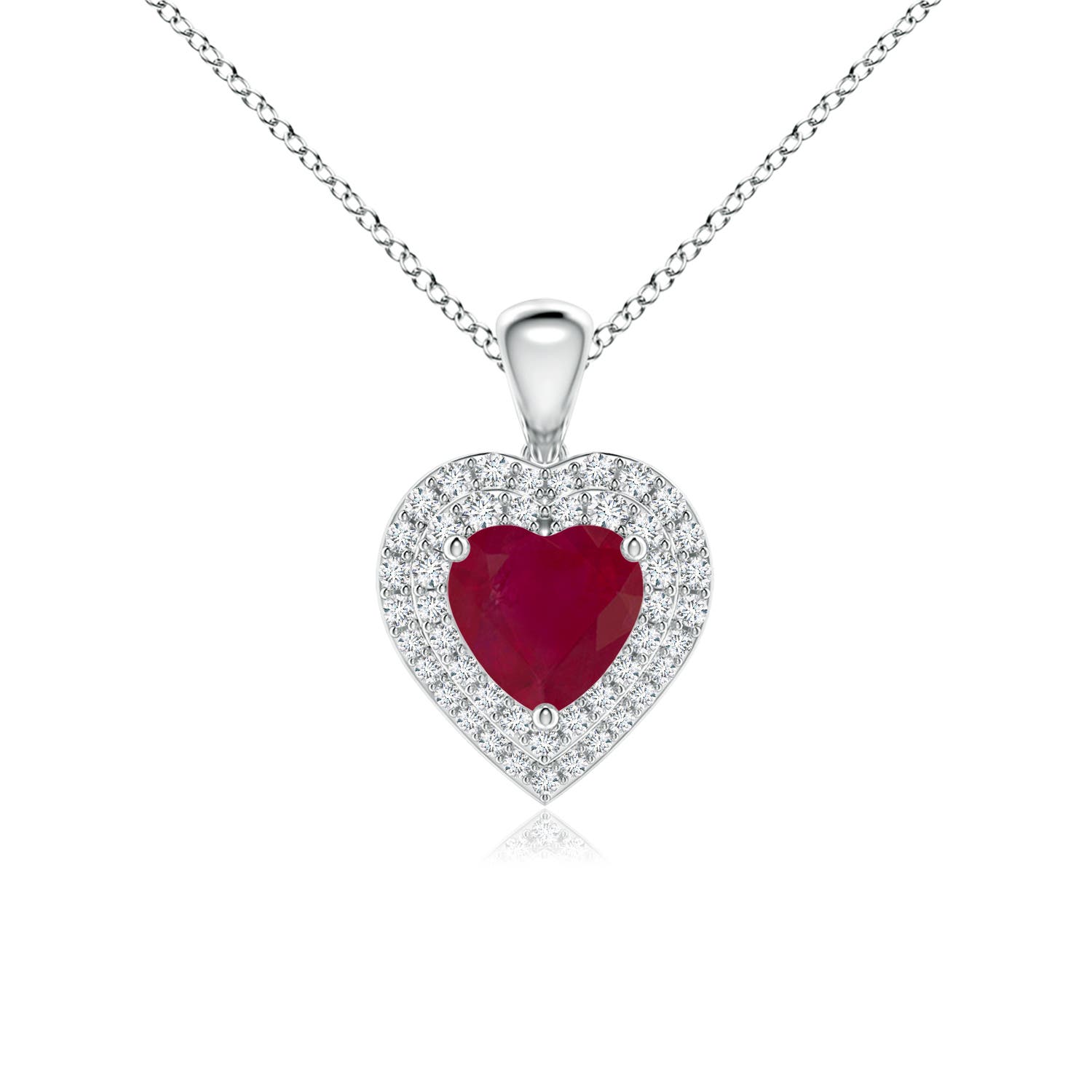 A - Ruby / 1.25 CT / 14 KT White Gold