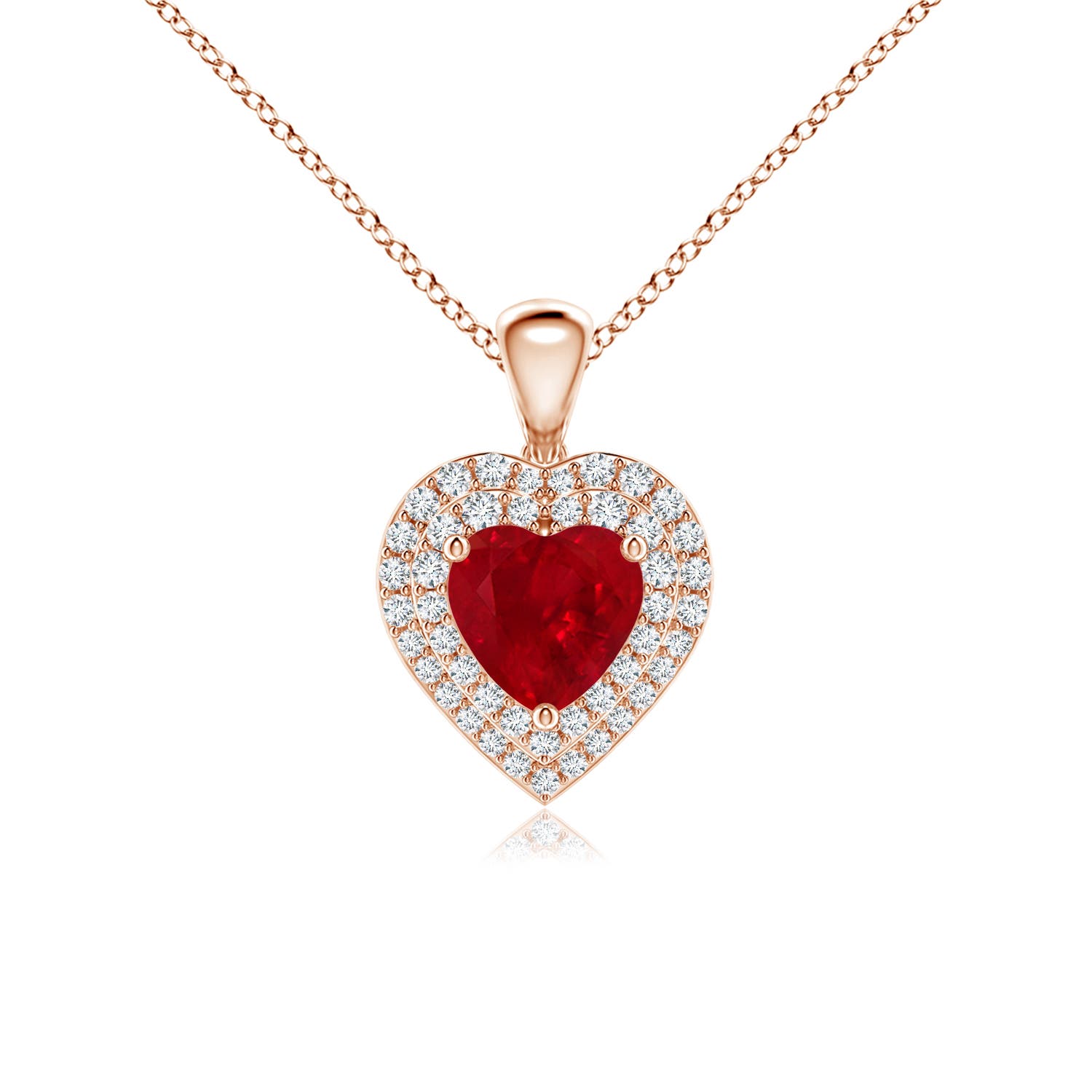 AAA - Ruby / 1.25 CT / 14 KT Rose Gold