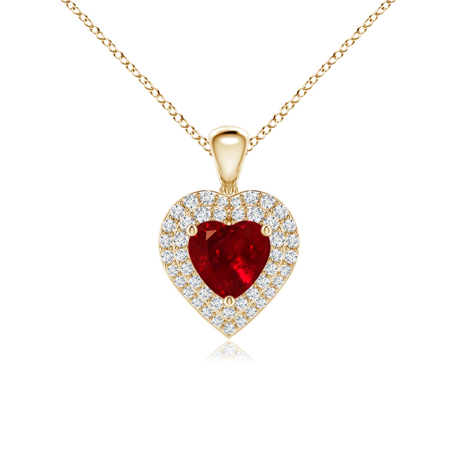 AAAA - Ruby / 1.25 CT / 14 KT Yellow Gold