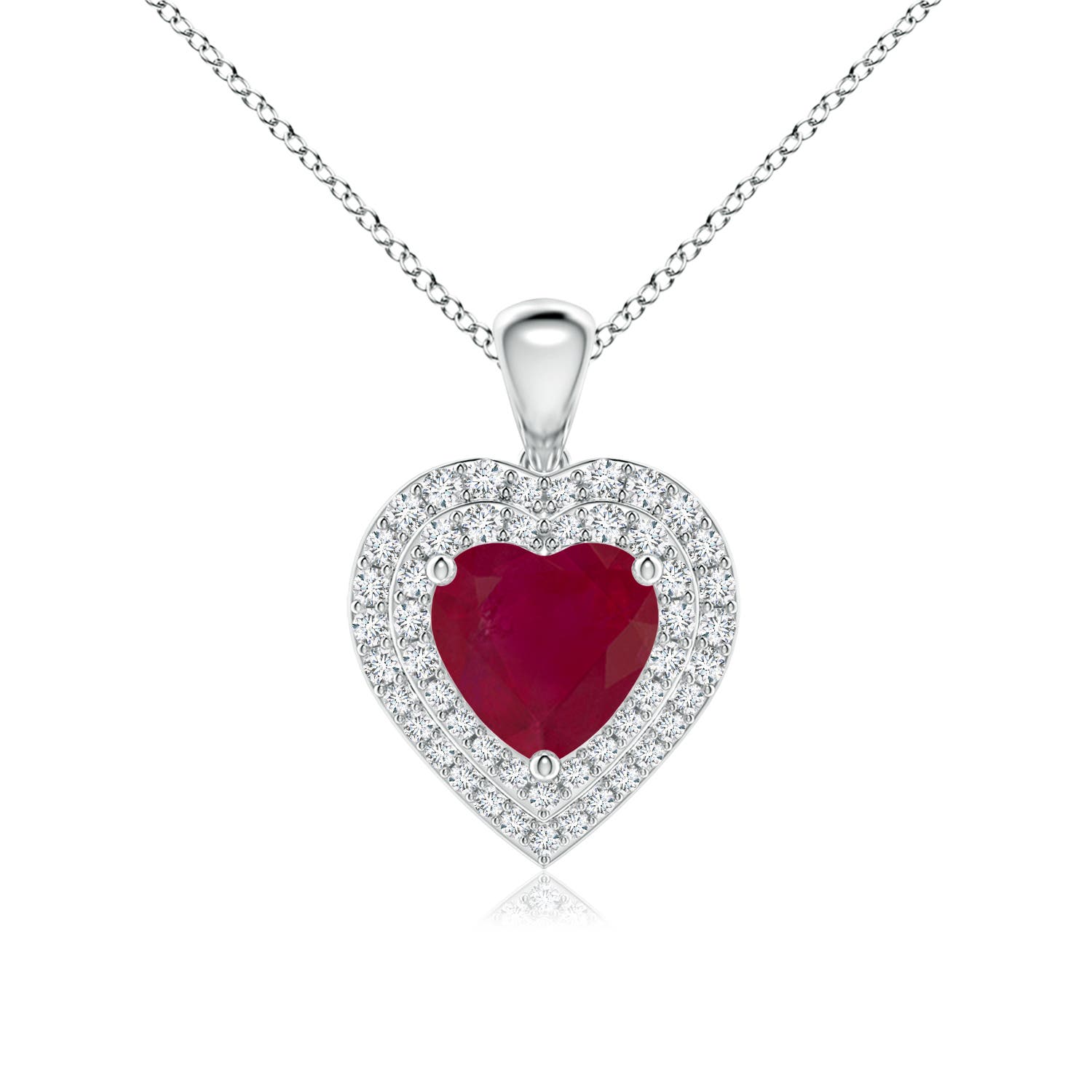 A - Ruby / 2.08 CT / 14 KT White Gold