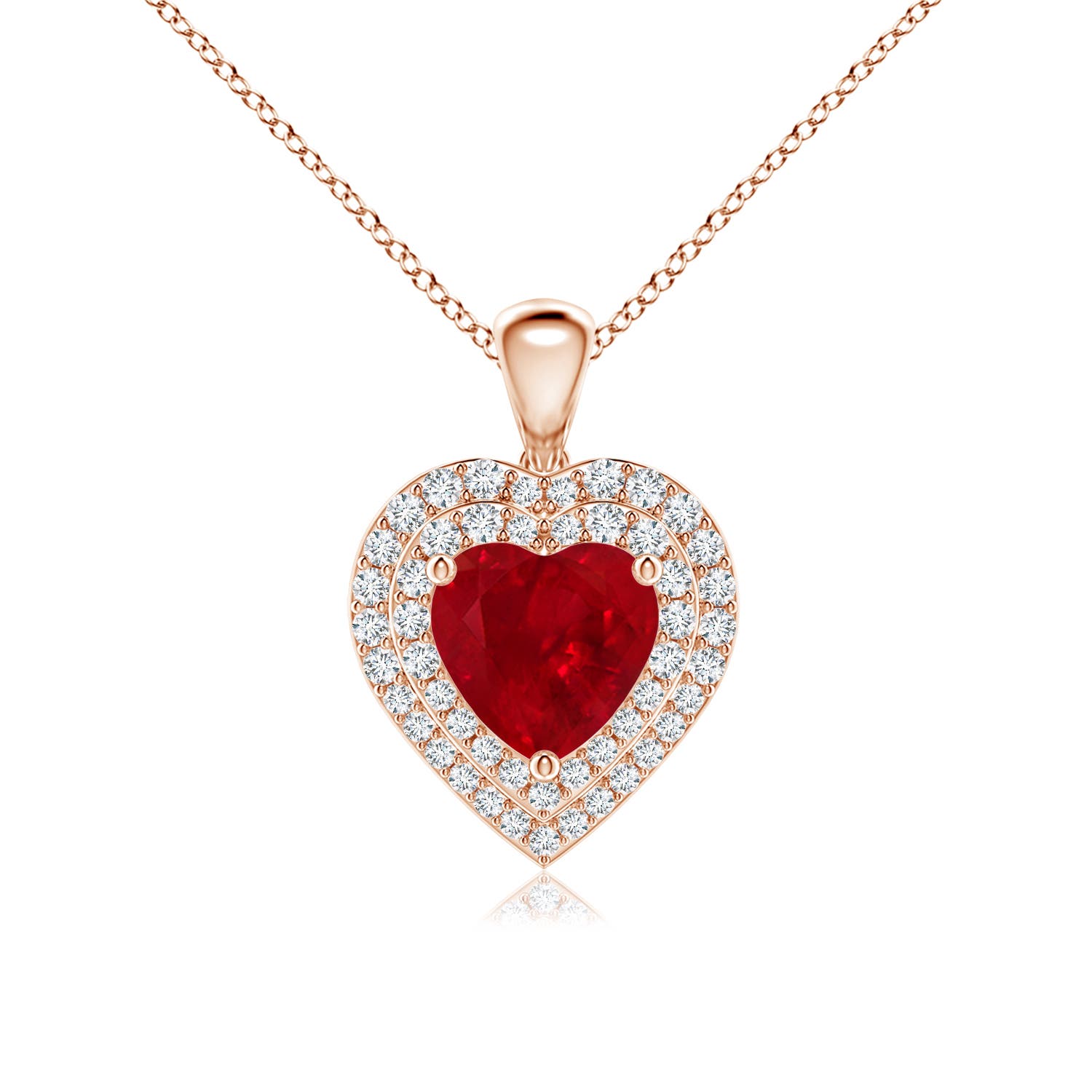 AAA - Ruby / 2.08 CT / 14 KT Rose Gold