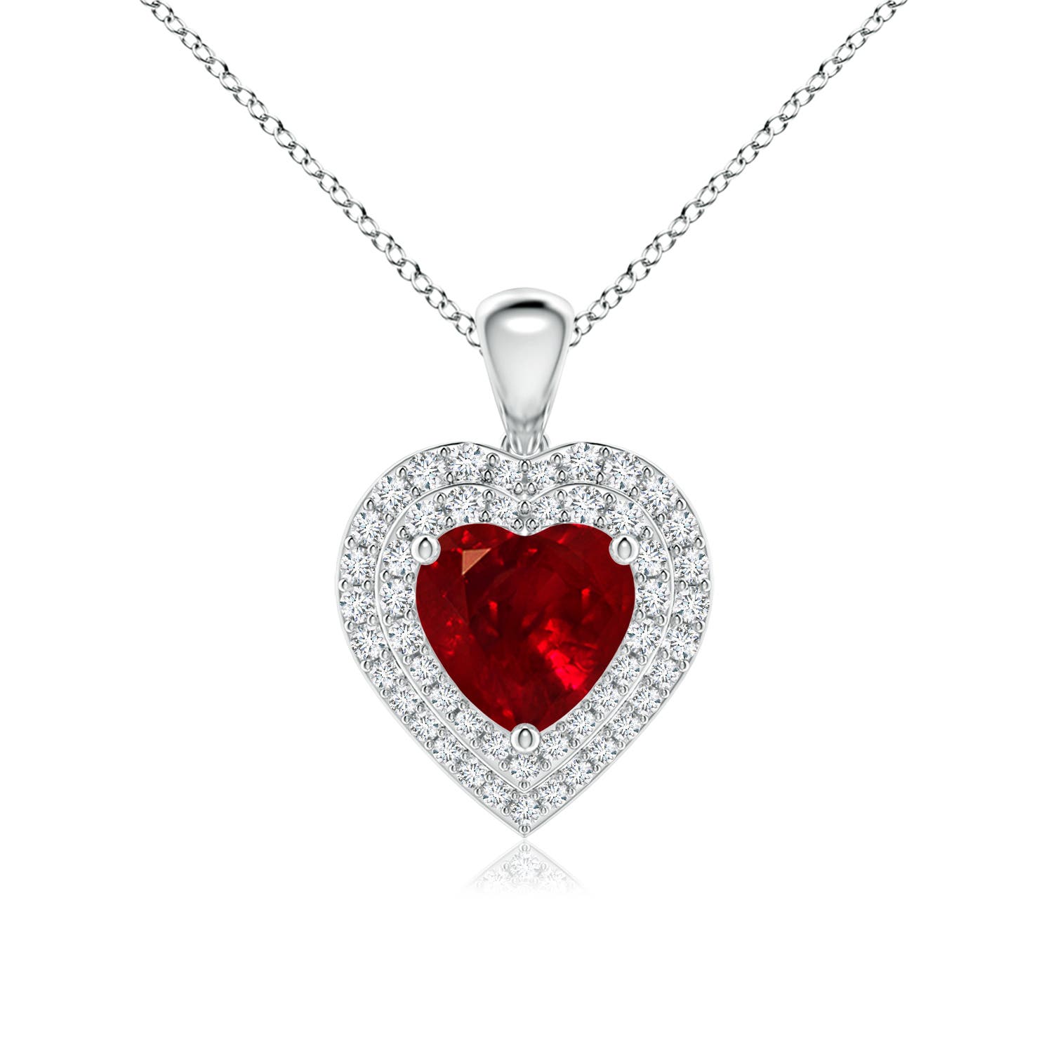 AAAA - Ruby / 2.08 CT / 14 KT White Gold