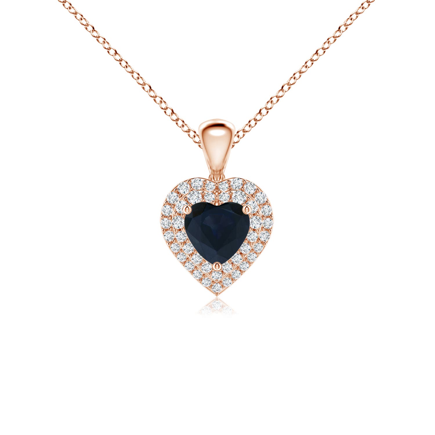 A - Blue Sapphire / 0.87 CT / 14 KT Rose Gold