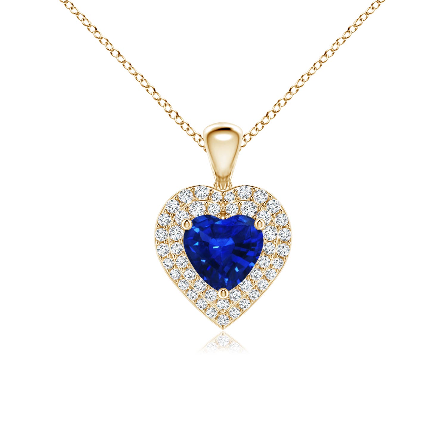 AAAA - Blue Sapphire / 1.3 CT / 14 KT Yellow Gold