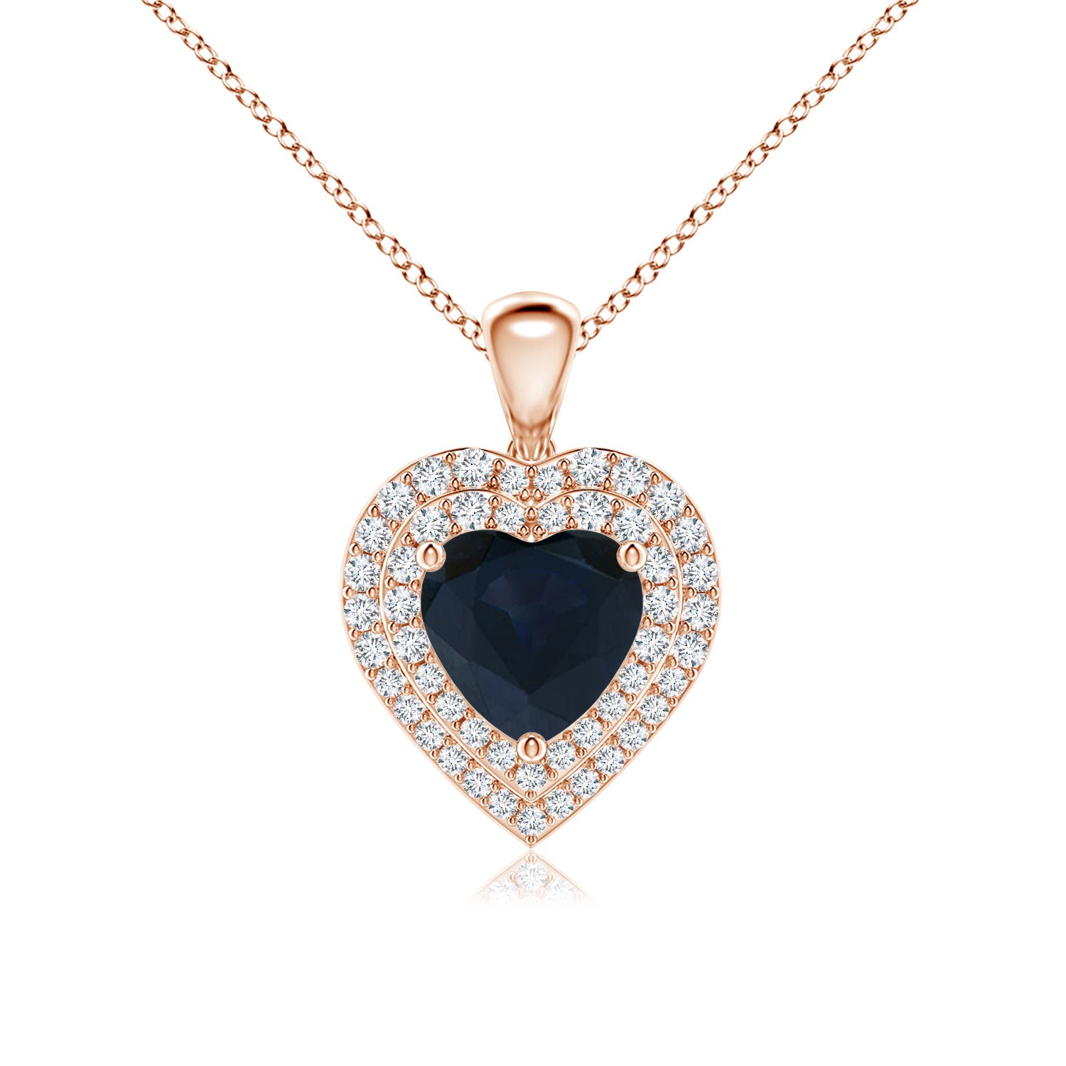 A - Blue Sapphire / 1.58 CT / 14 KT Rose Gold