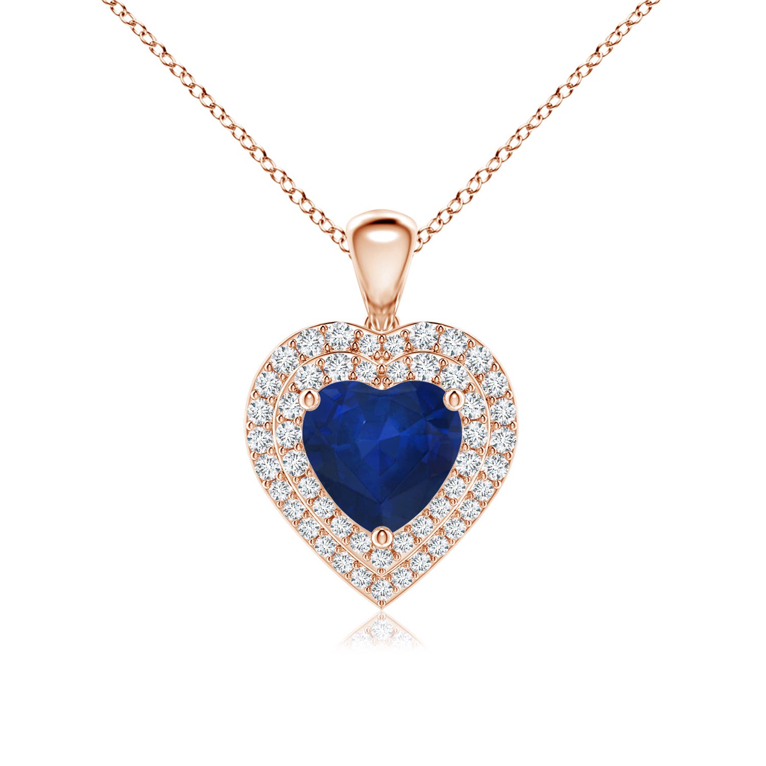 AA - Blue Sapphire / 1.58 CT / 14 KT Rose Gold