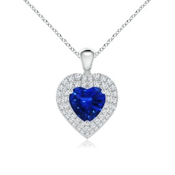 Heart Blue Sapphire Pendants