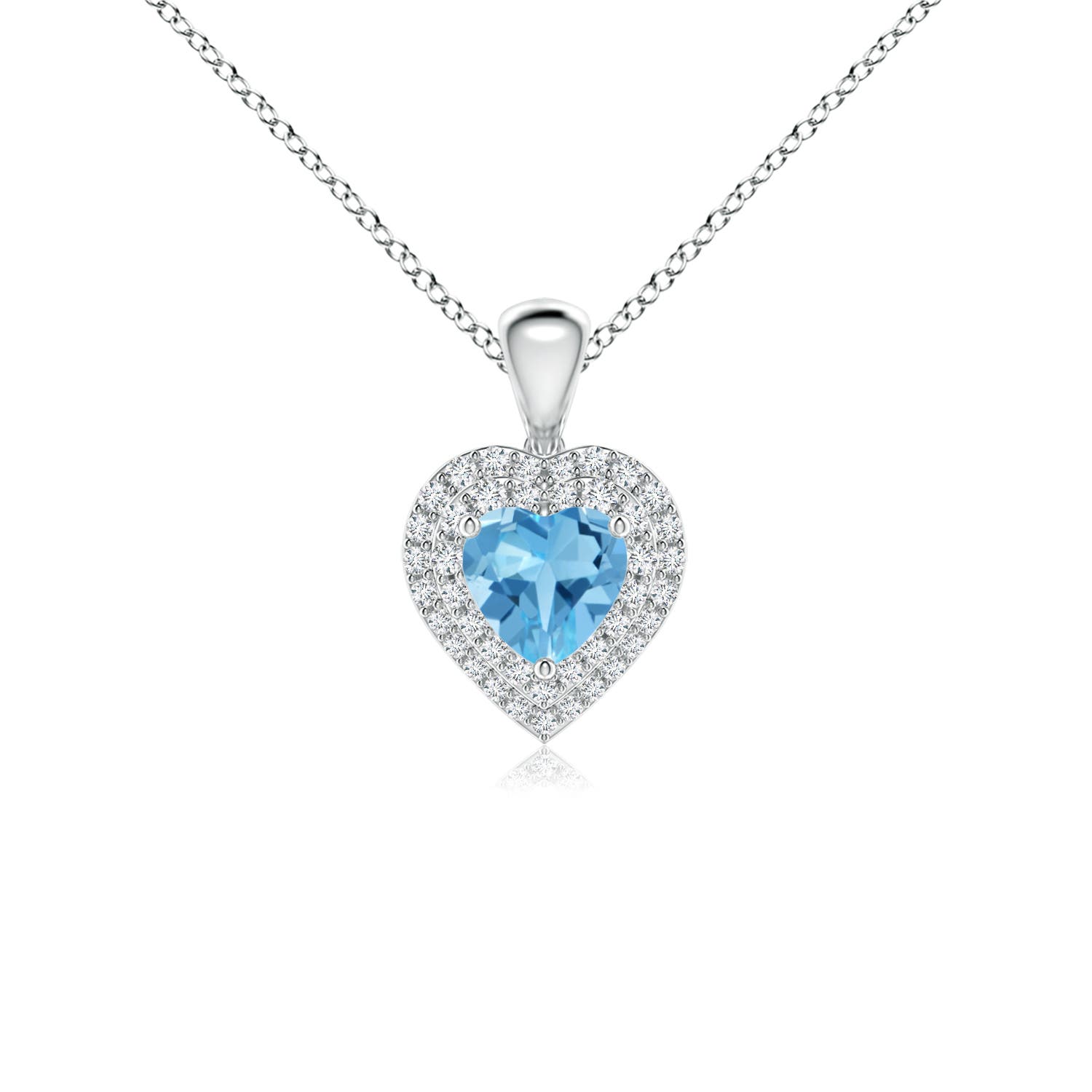 AA - Swiss Blue Topaz / 0.99 CT / 14 KT White Gold