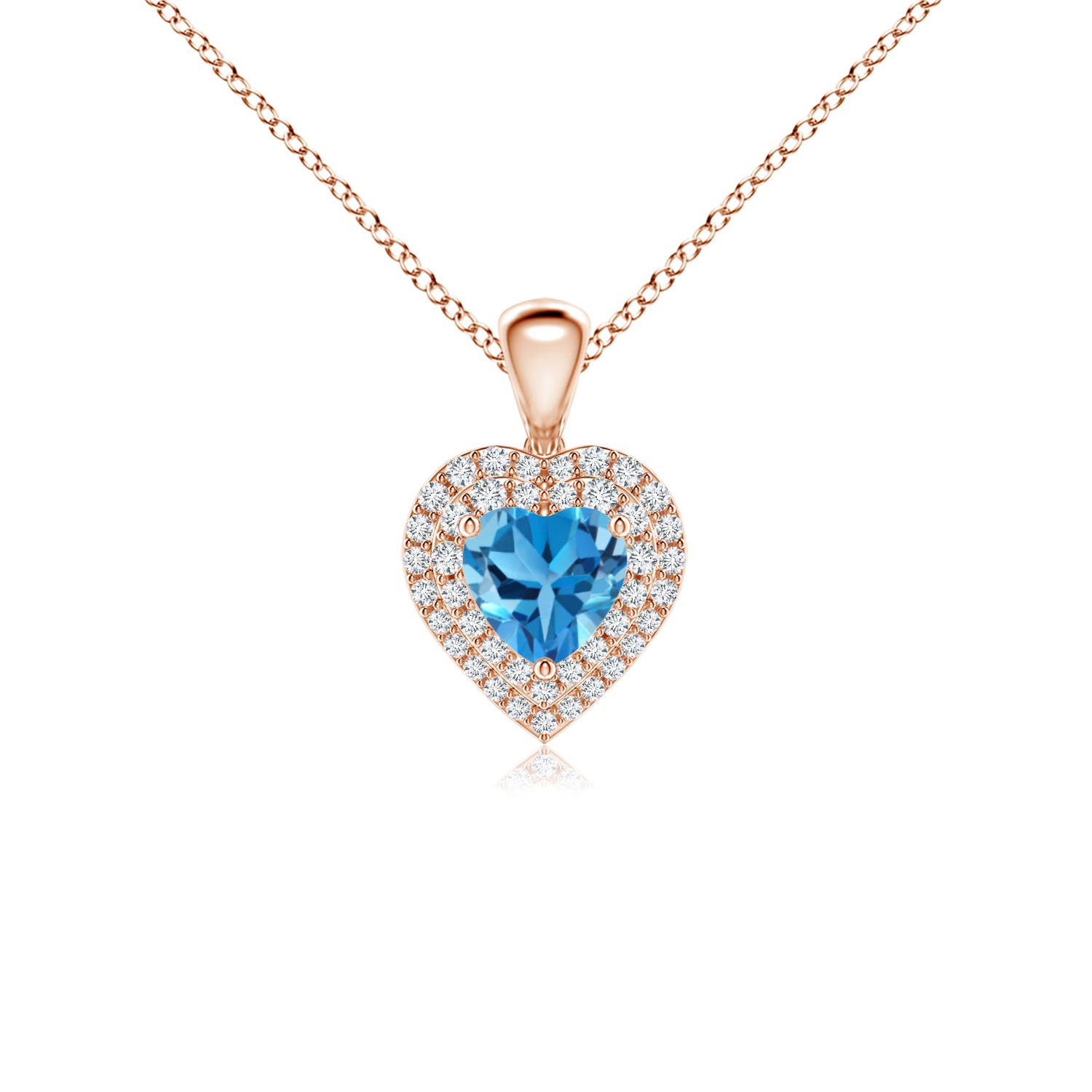 AAA - Swiss Blue Topaz / 0.99 CT / 14 KT Rose Gold