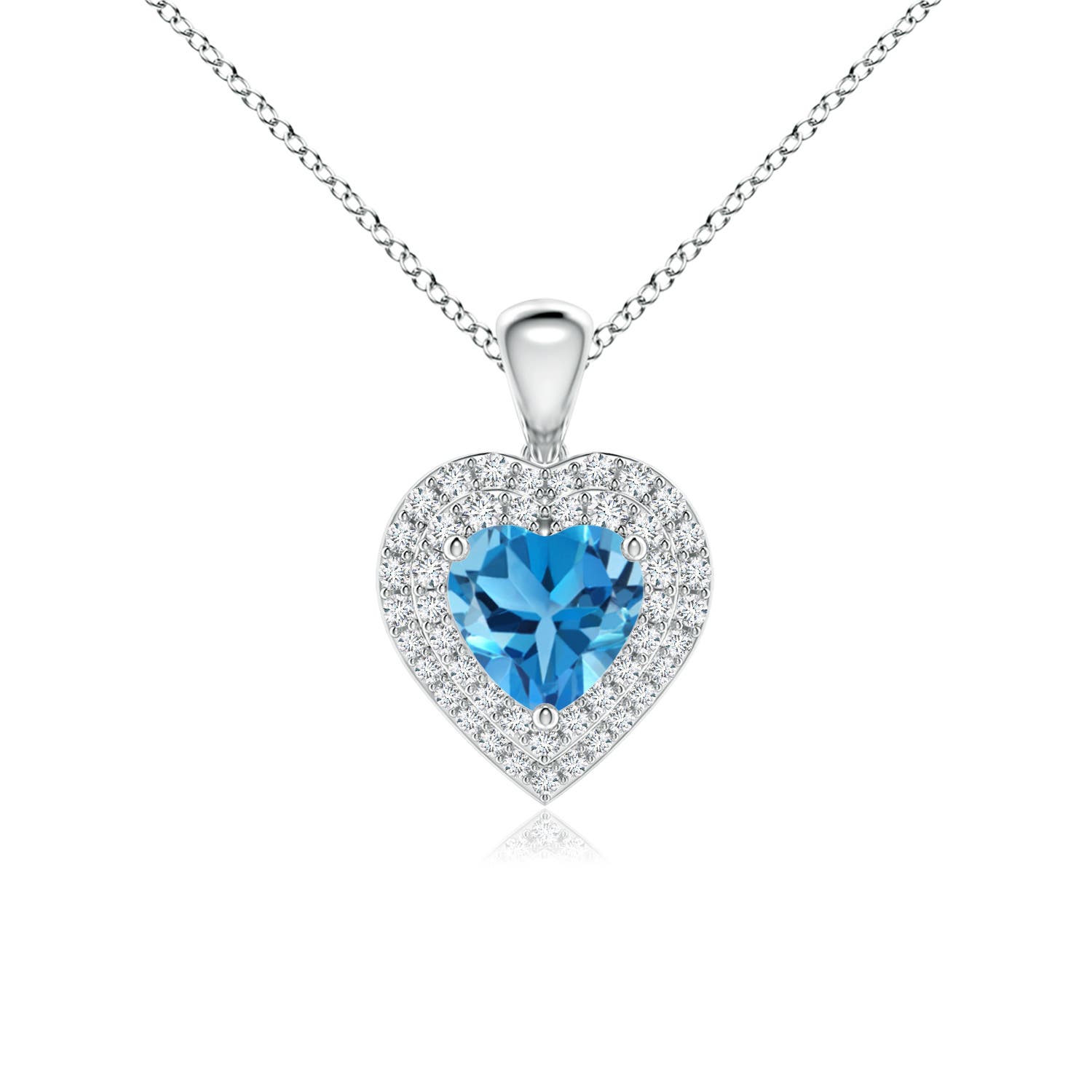 AAA - Swiss Blue Topaz / 1.37 CT / 14 KT White Gold