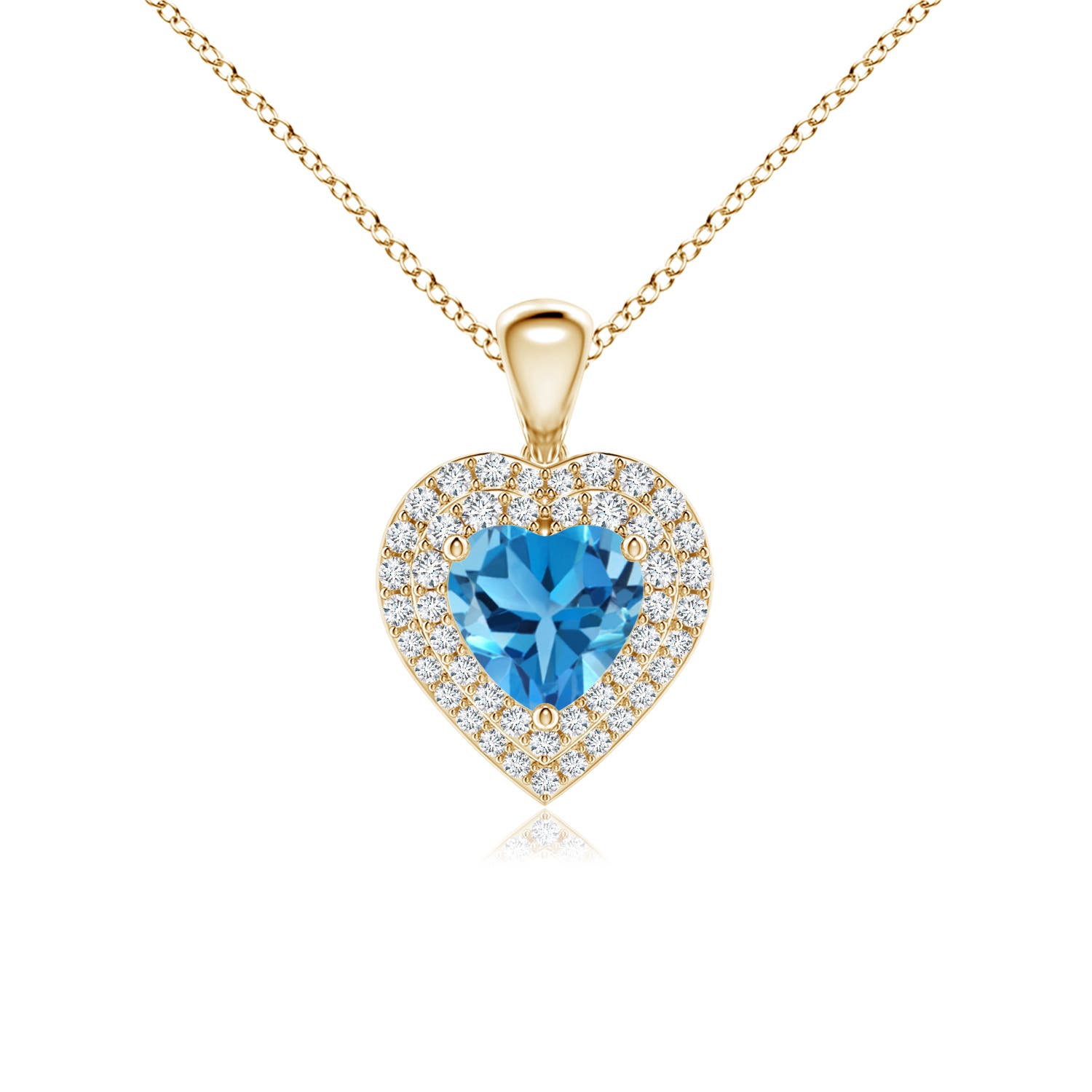 AAA - Swiss Blue Topaz / 1.37 CT / 14 KT Yellow Gold