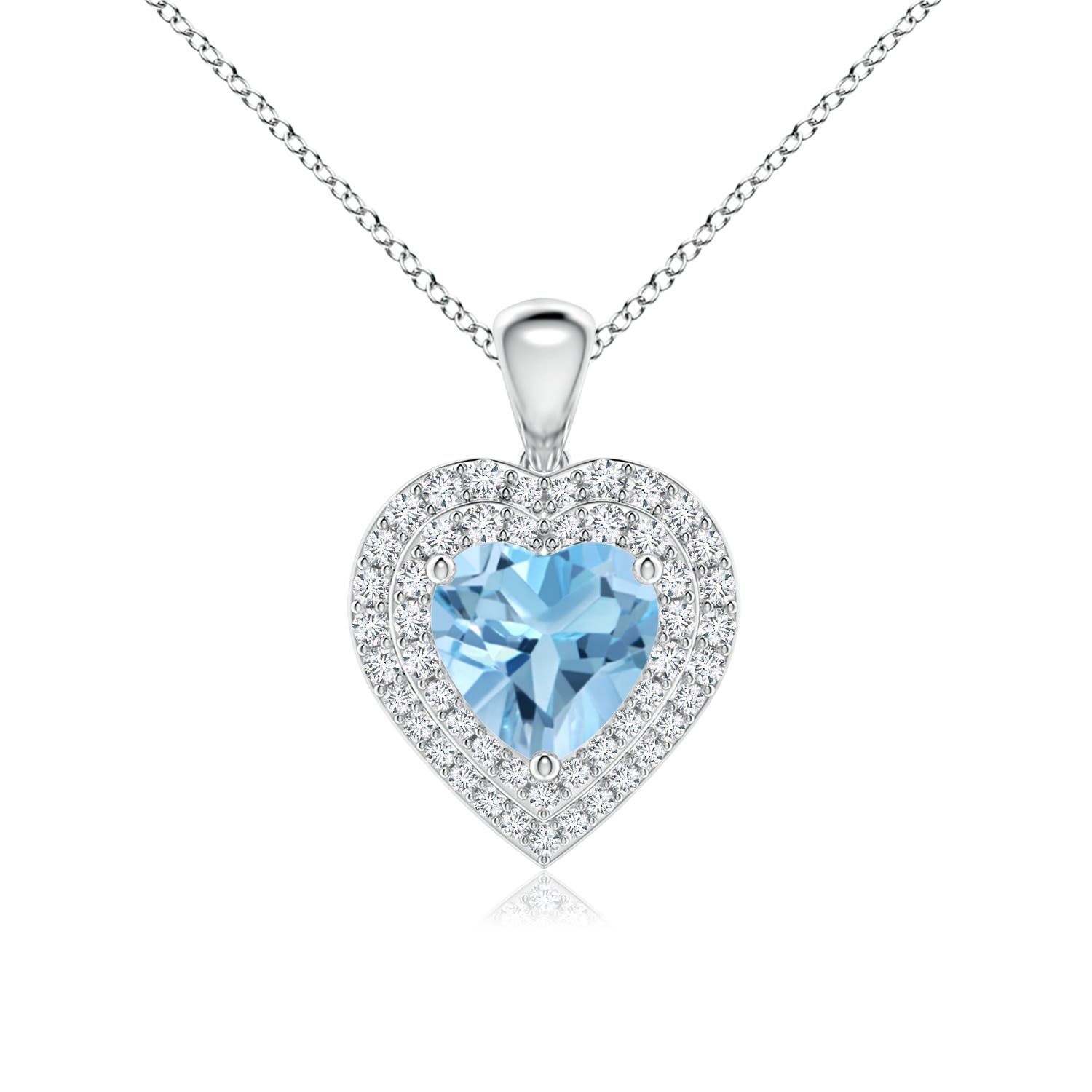 A - Swiss Blue Topaz / 1.91 CT / 14 KT White Gold