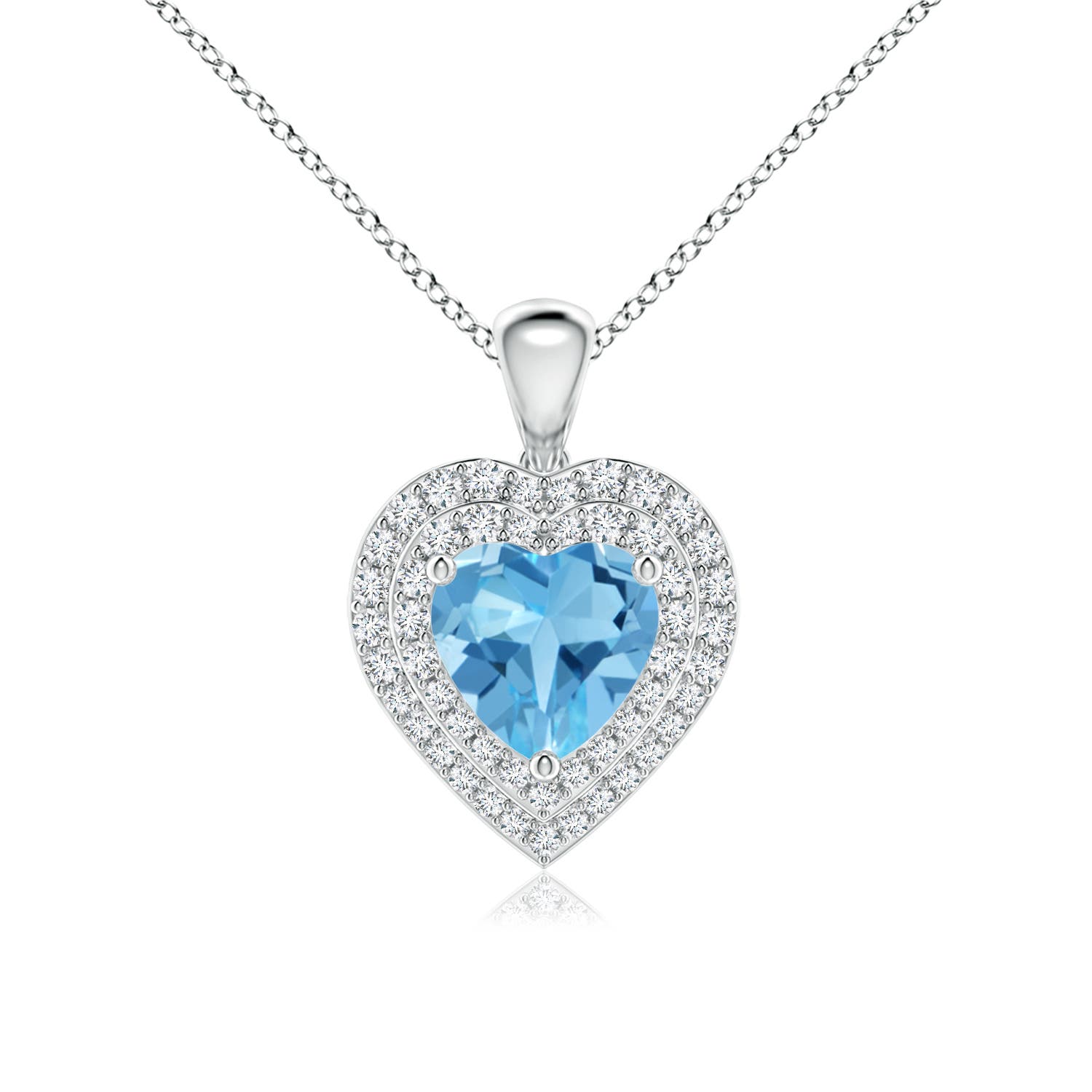 AA - Swiss Blue Topaz / 1.91 CT / 14 KT White Gold