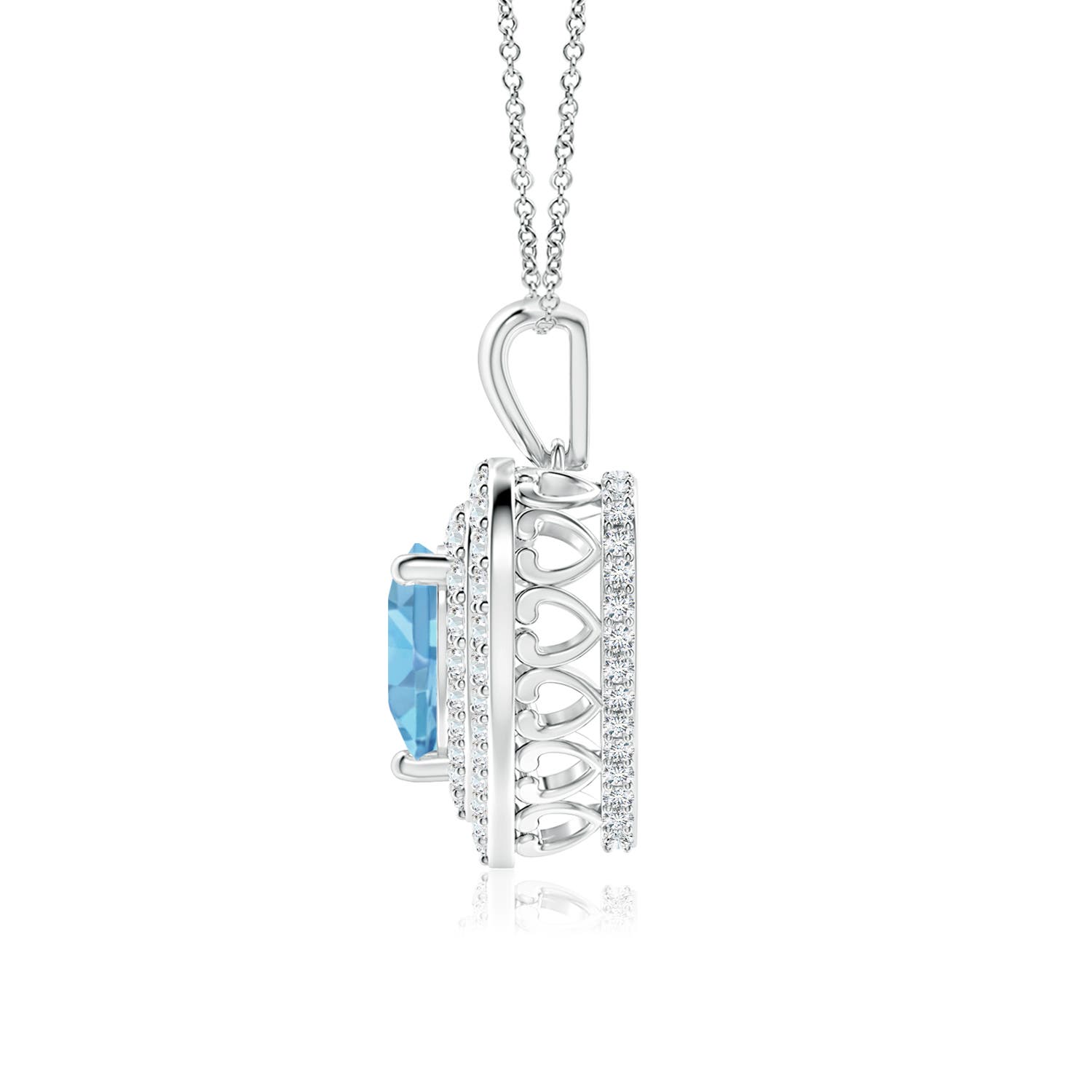 AA - Swiss Blue Topaz / 1.91 CT / 14 KT White Gold