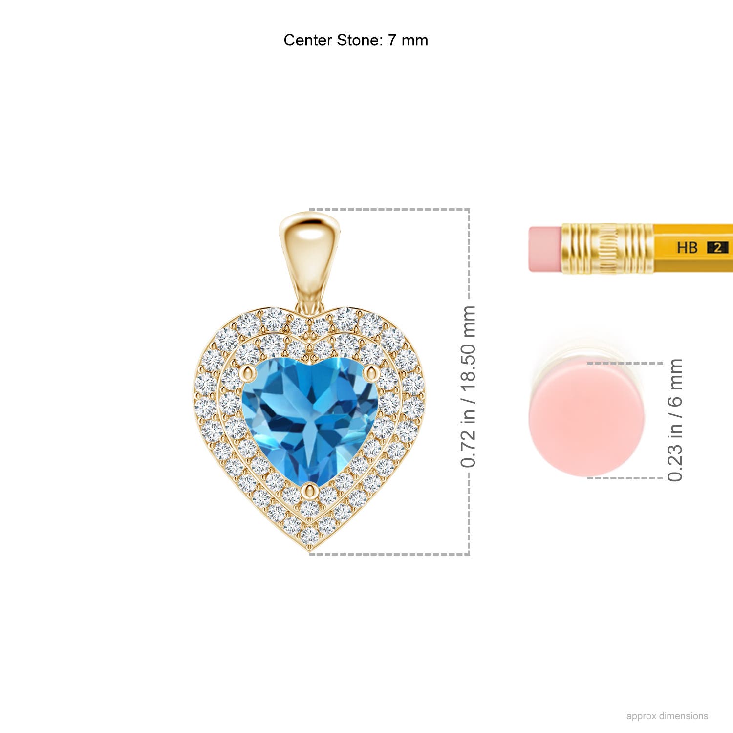 AAA - Swiss Blue Topaz / 1.91 CT / 14 KT Yellow Gold