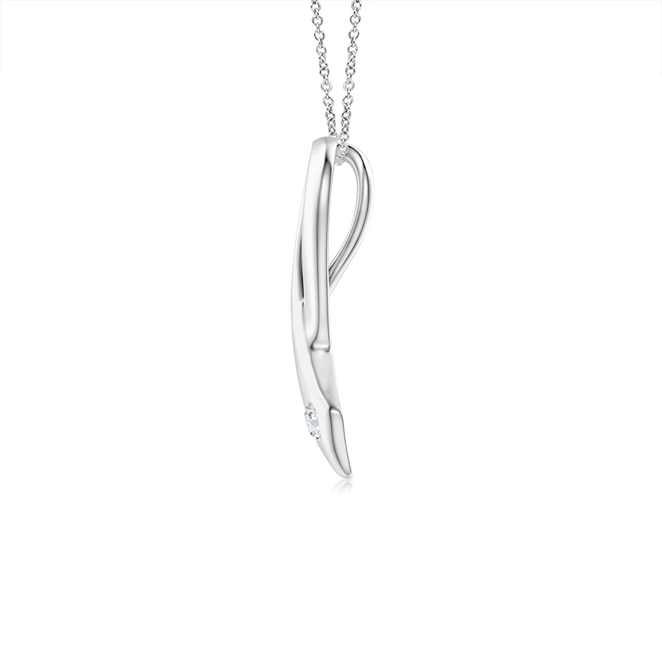 2.45mm GVS2 Gypsy-Set Round Diamond Ribbon Pendant in S999 Silver side-1