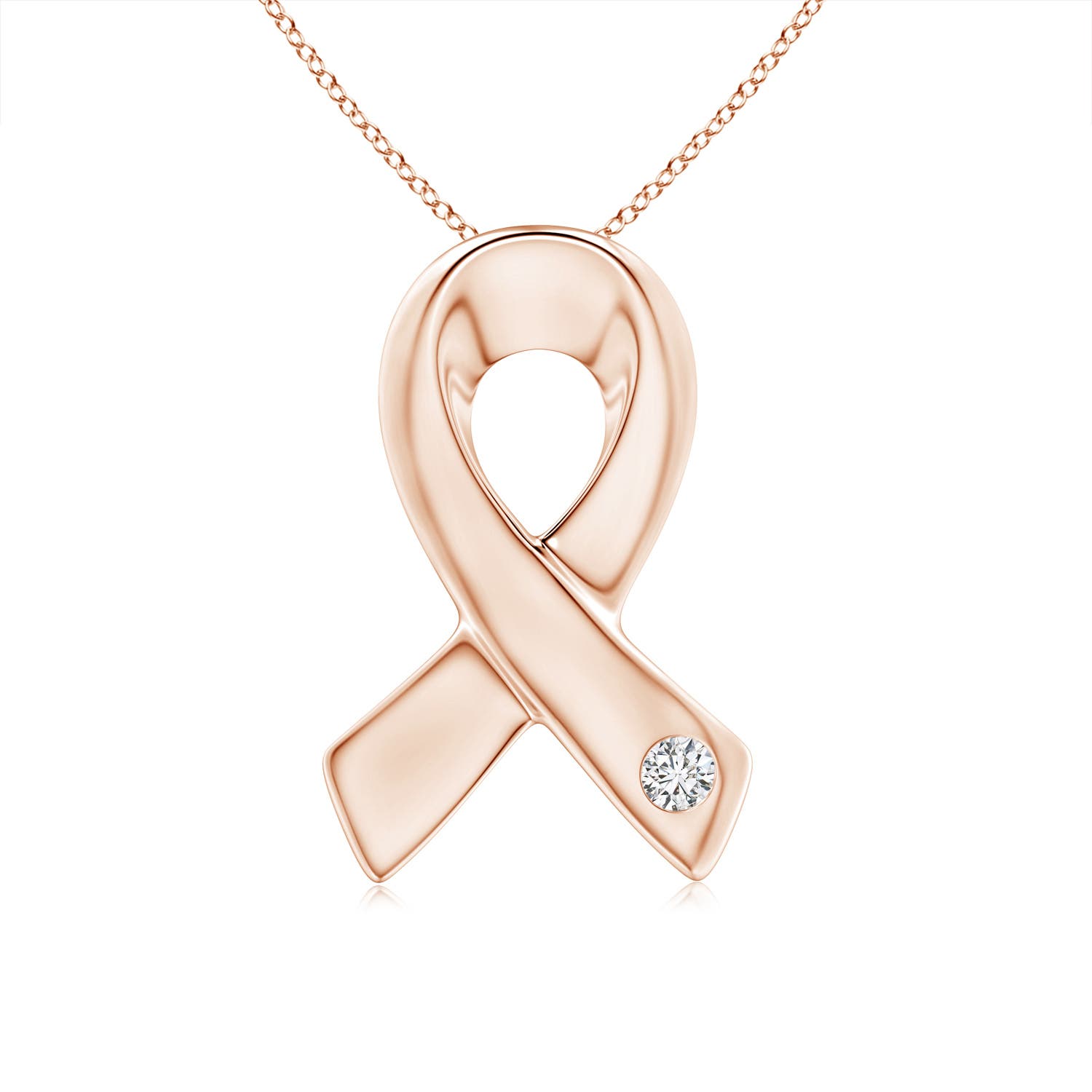 H, SI2 / 0.1 CT / 14 KT Rose Gold