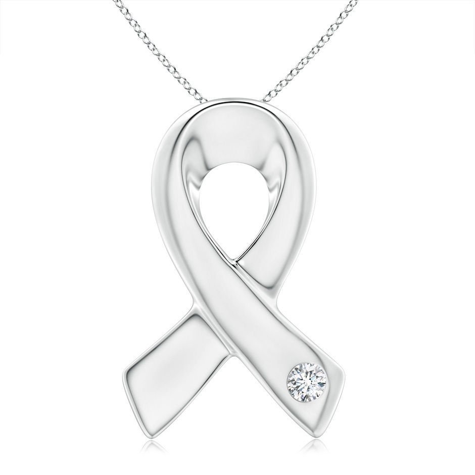 3.5mm GVS2 Gypsy-Set Round Diamond Ribbon Pendant in P950 Platinum 