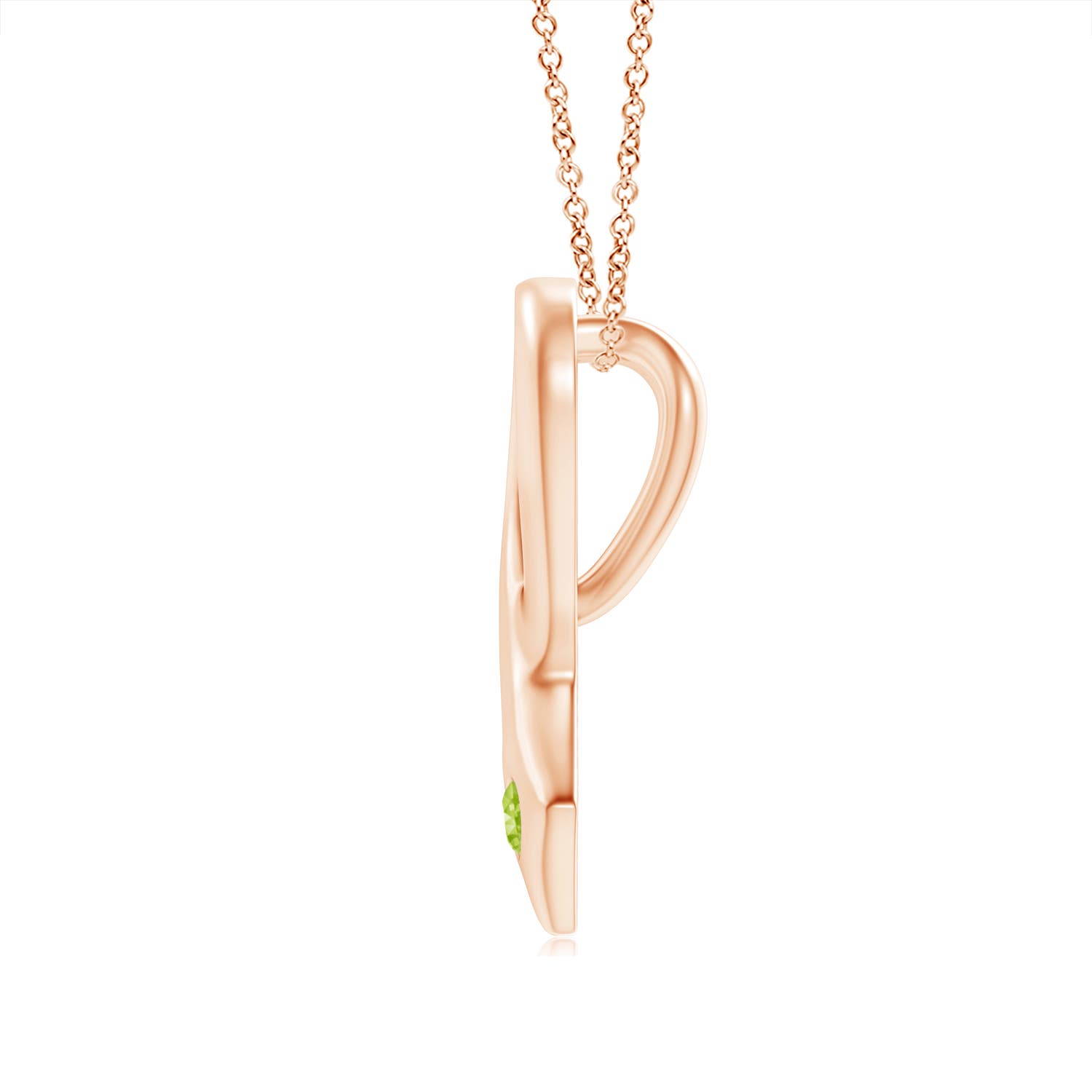 AA - Peridot / 0.07 CT / 14 KT Rose Gold