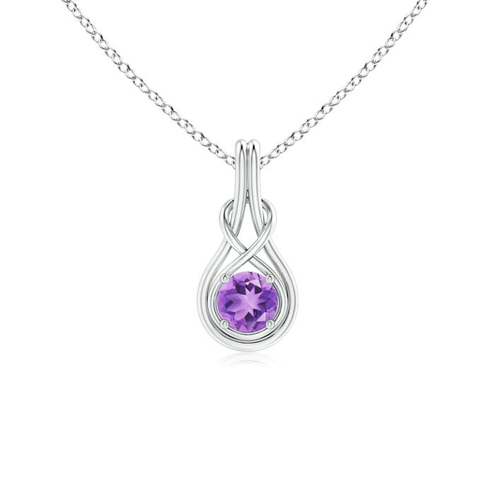 A - Amethyst / 0.45 CT / 14 KT White Gold