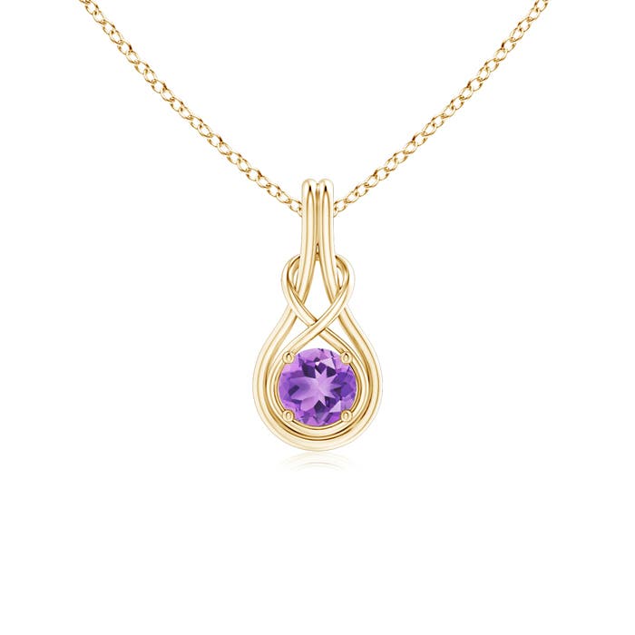 A - Amethyst / 0.45 CT / 14 KT Yellow Gold