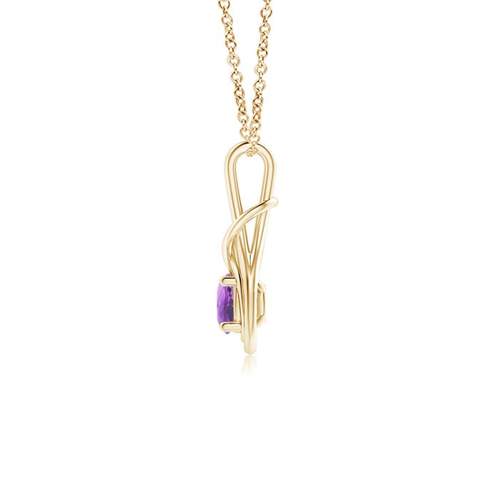 A - Amethyst / 0.45 CT / 14 KT Yellow Gold