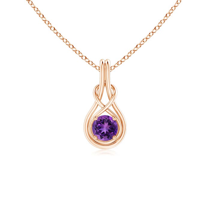 AAAA - Amethyst / 0.45 CT / 14 KT Rose Gold