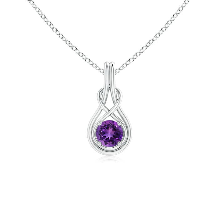 AAAA - Amethyst / 0.45 CT / 14 KT White Gold