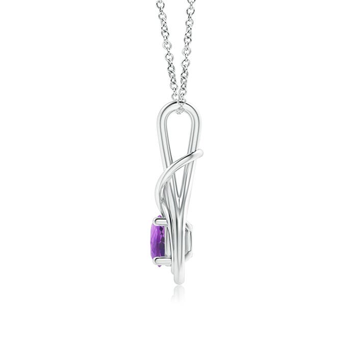 AA - Amethyst / 0.8 CT / 14 KT White Gold