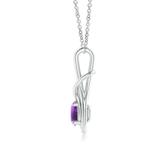 AAA - Amethyst / 0.8 CT / 14 KT White Gold