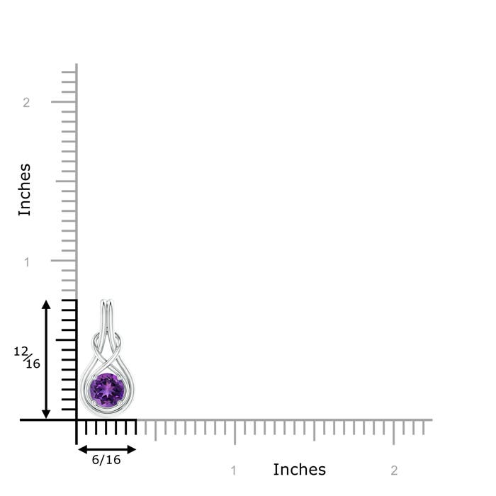 AAAA - Amethyst / 0.8 CT / 14 KT White Gold