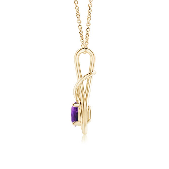 AAAA - Amethyst / 0.8 CT / 14 KT Yellow Gold