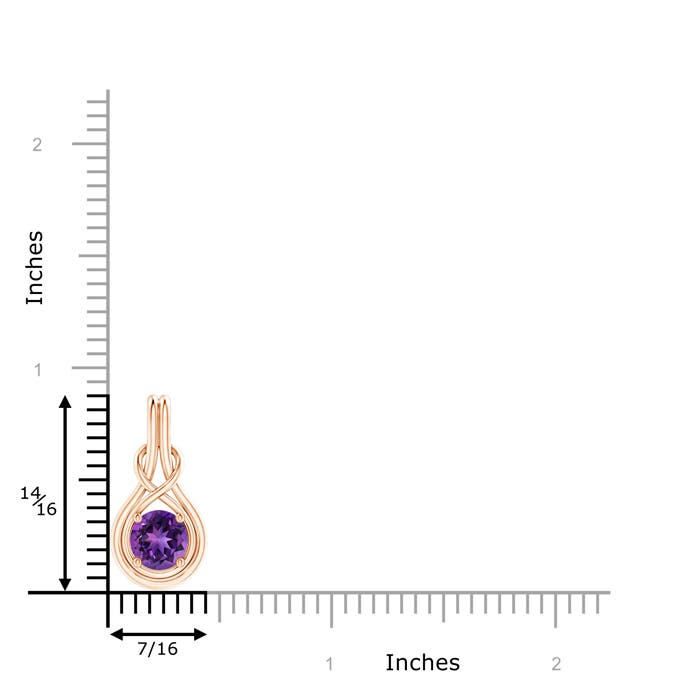 AAAA - Amethyst / 1.15 CT / 14 KT Rose Gold