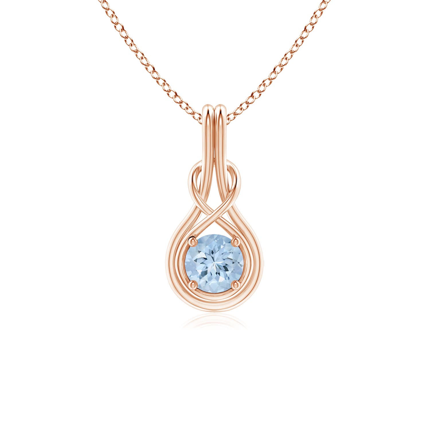 AA - Aquamarine / 0.4 CT / 14 KT Rose Gold