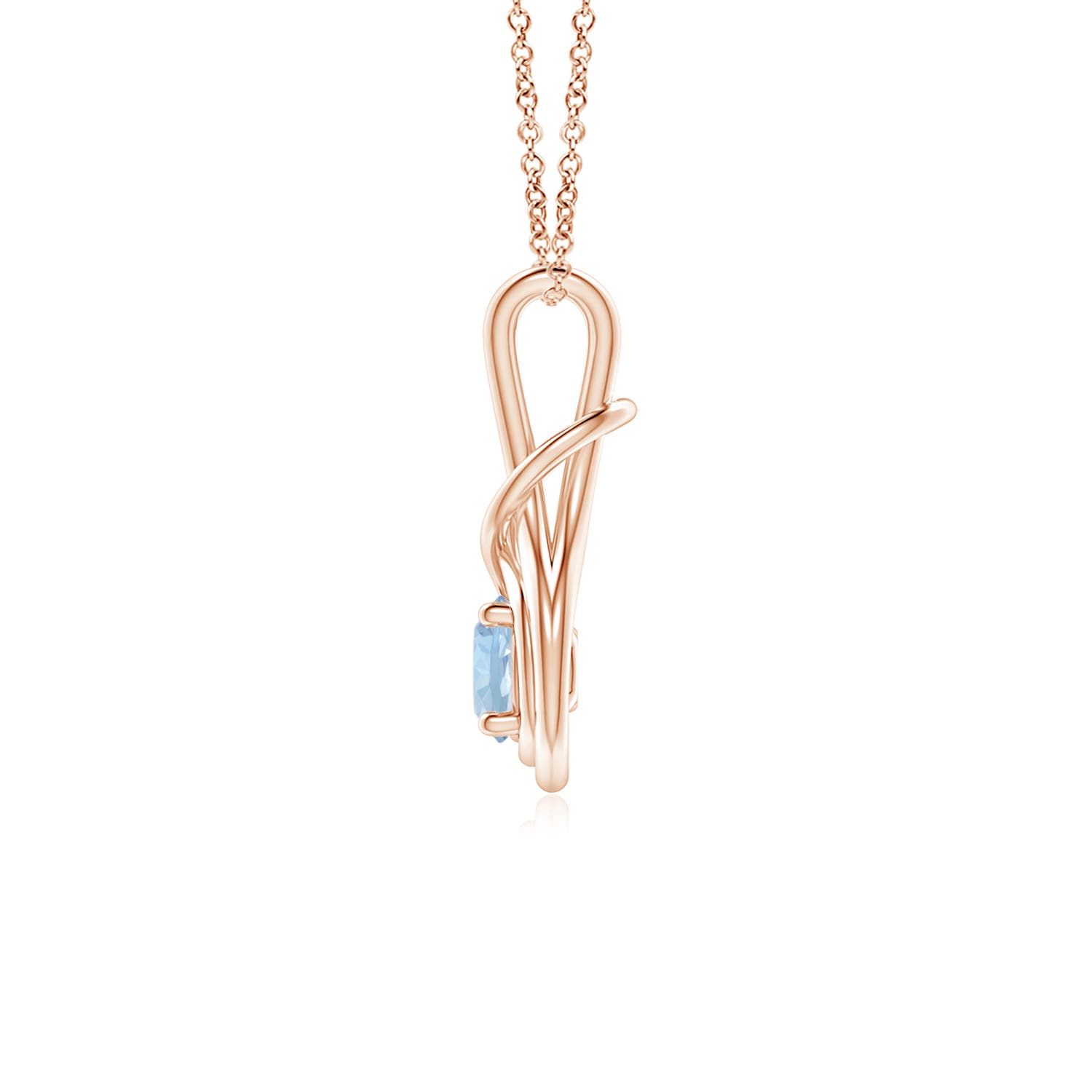 AA - Aquamarine / 0.4 CT / 14 KT Rose Gold