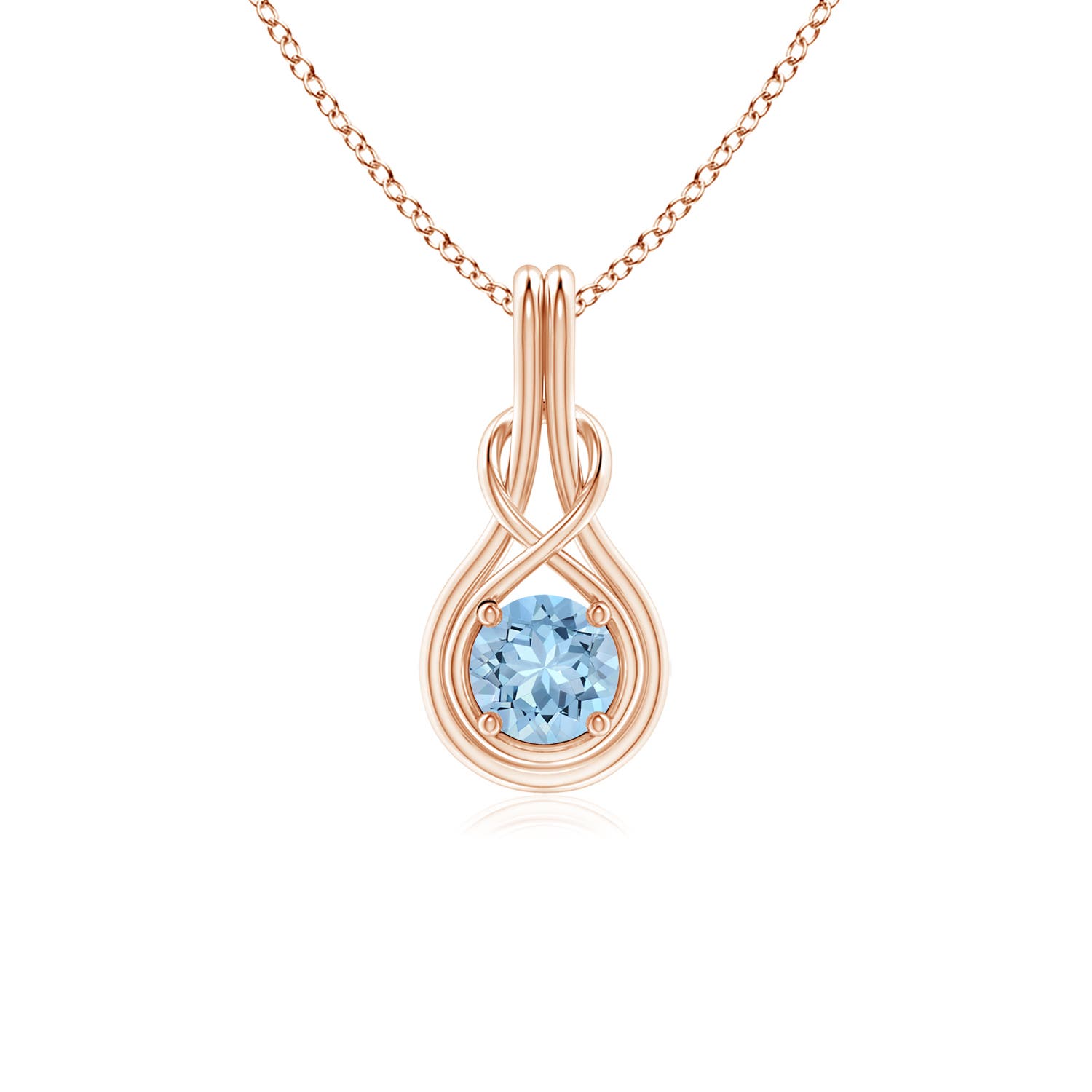 AAA - Aquamarine / 0.4 CT / 14 KT Rose Gold