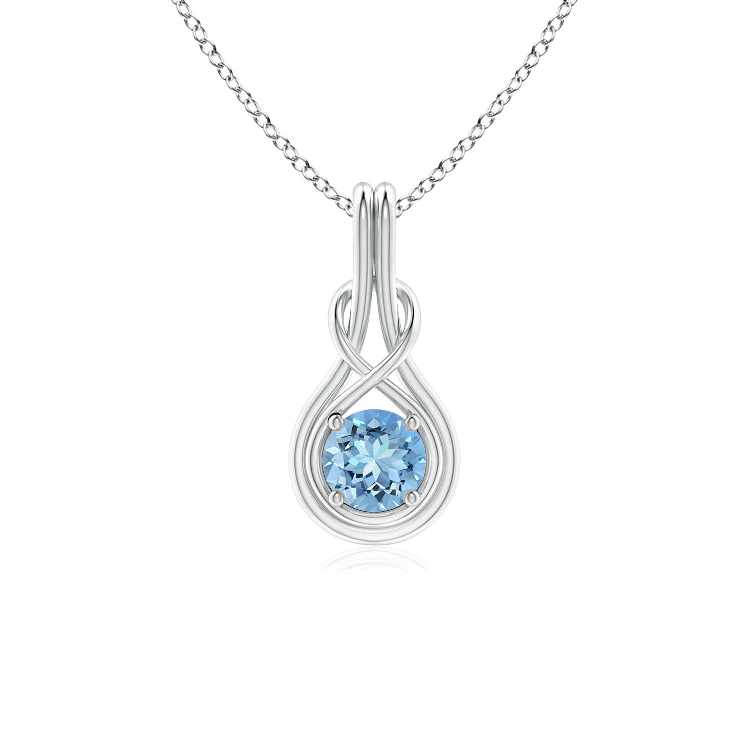 AAAA - Aquamarine / 0.4 CT / 14 KT White Gold