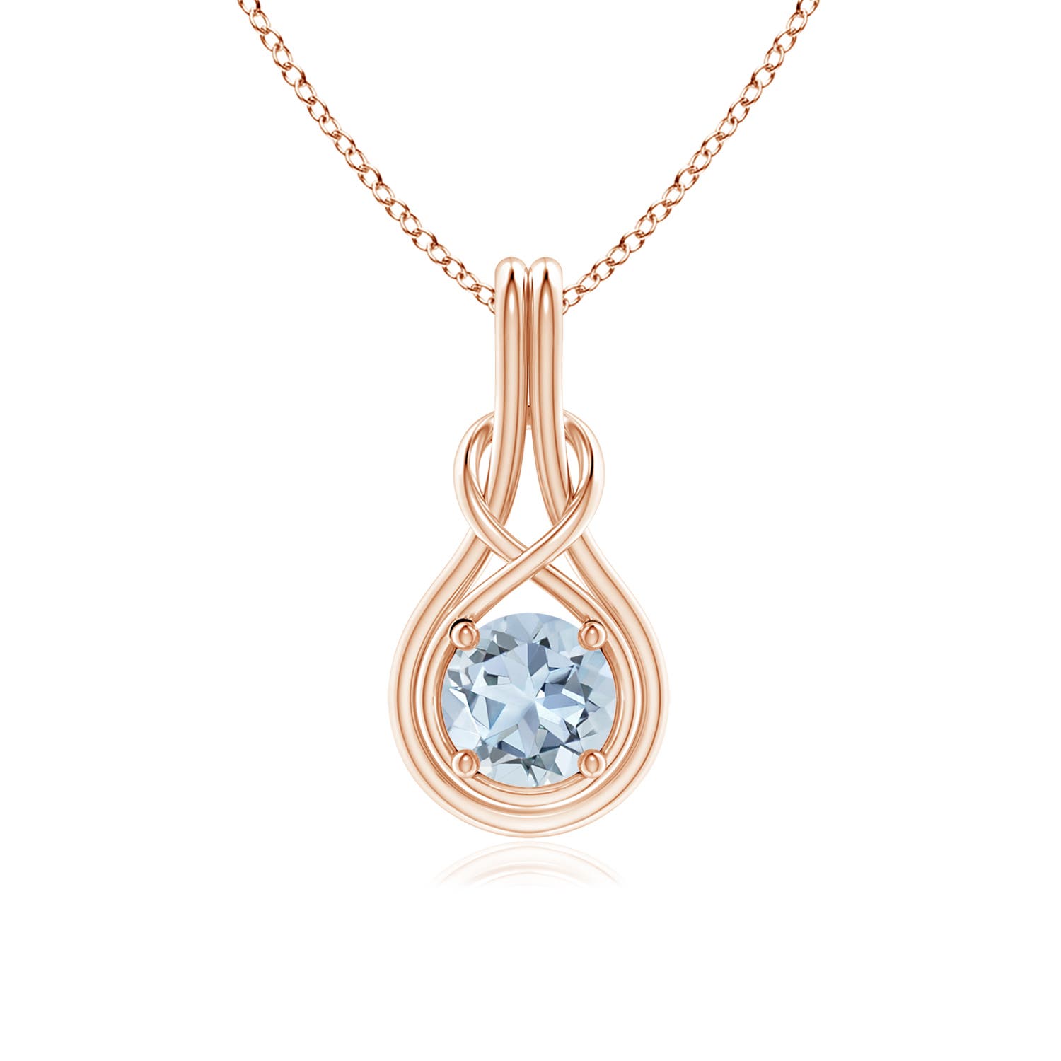 A - Aquamarine / 0.72 CT / 14 KT Rose Gold